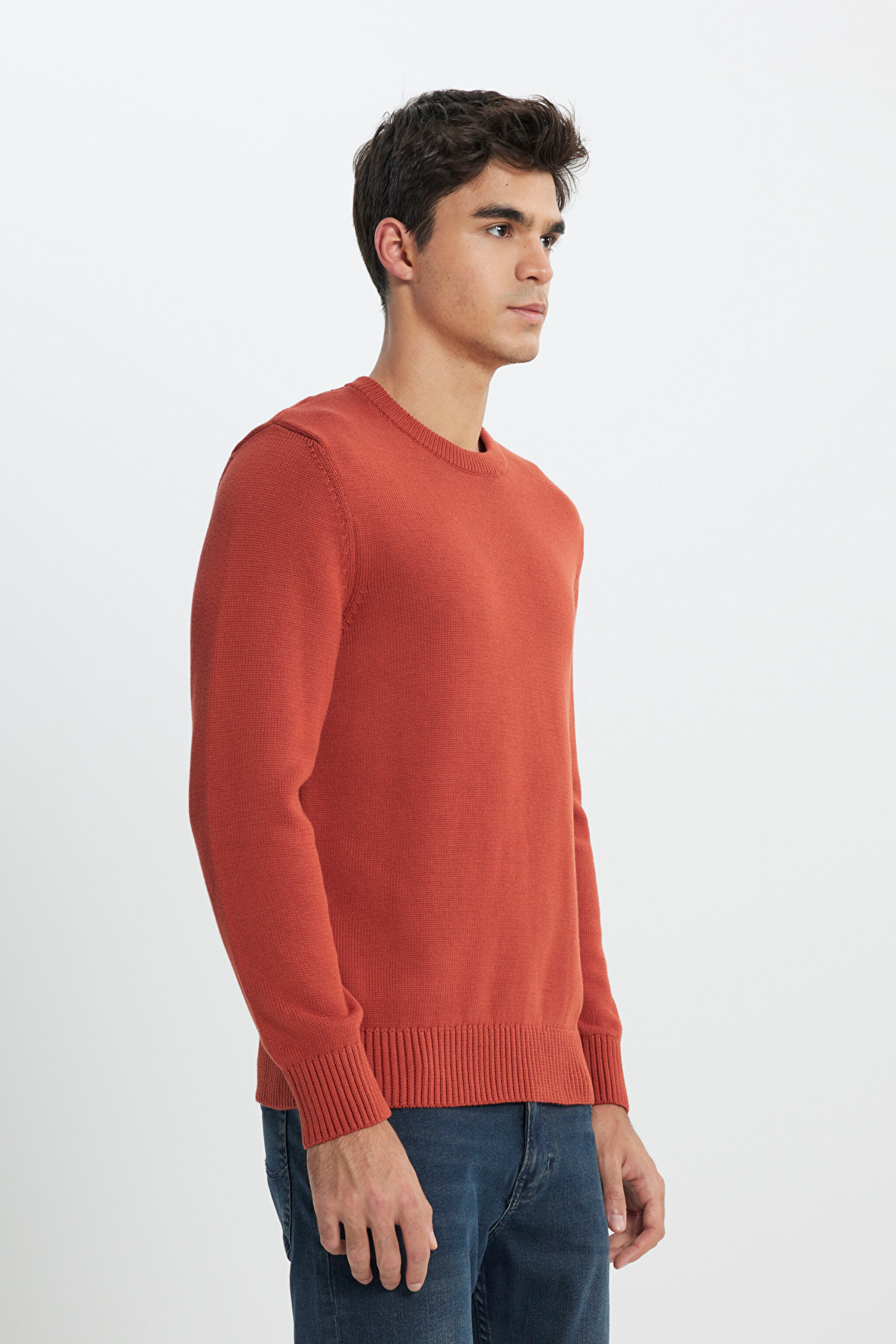 Regular Fit Normal Kesim Turuncu Triko Kazak - Orange-L242474700 (görsel 2)