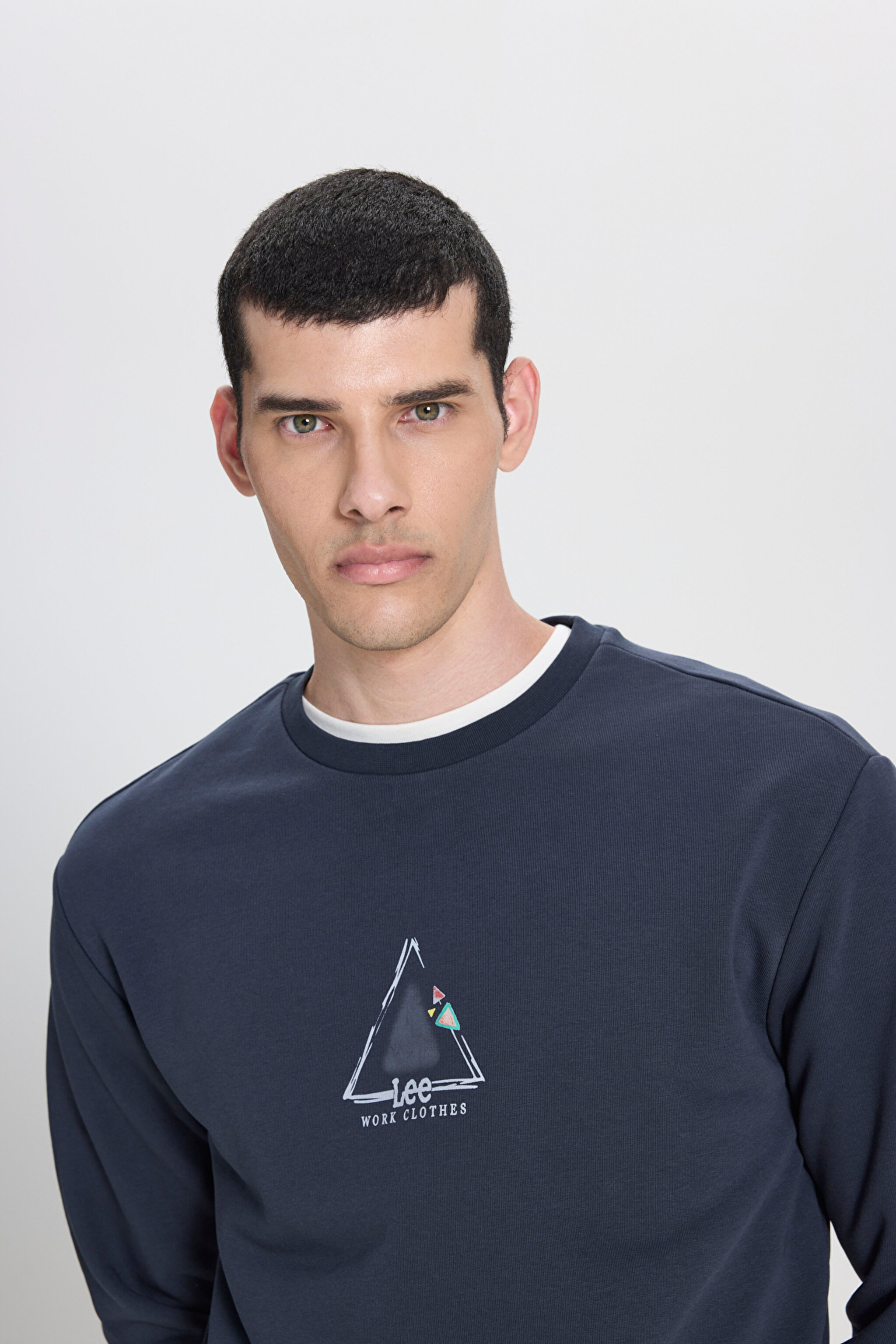 Regular Fit Normal Kesim Bisiklet Yaka Antrasit Sweatshirt - Anthracite-L242502003 (görsel 3)
