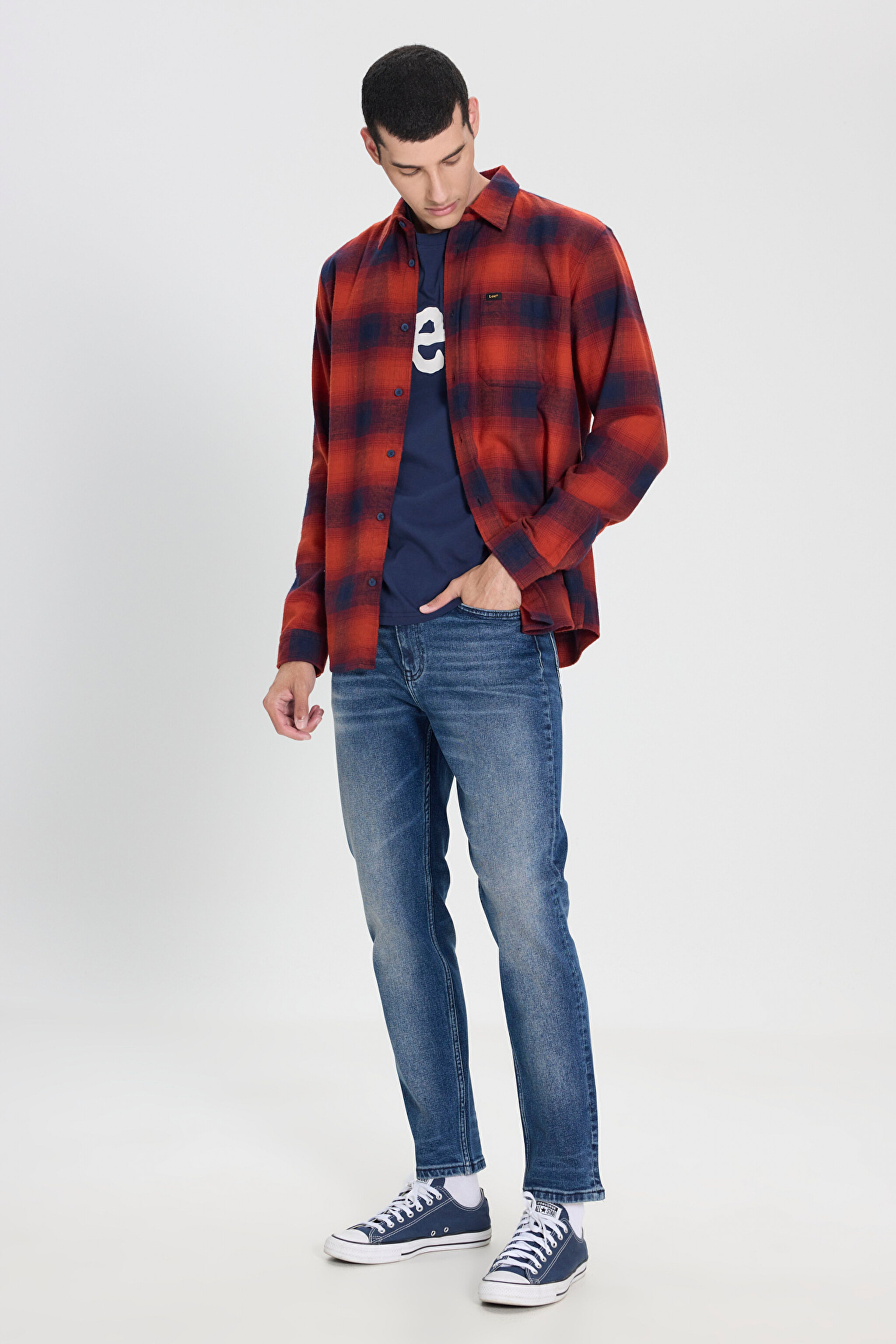 Regular Fit Normal Kesim %100 Pamuk Gömlek Ceket - Red-L242519600