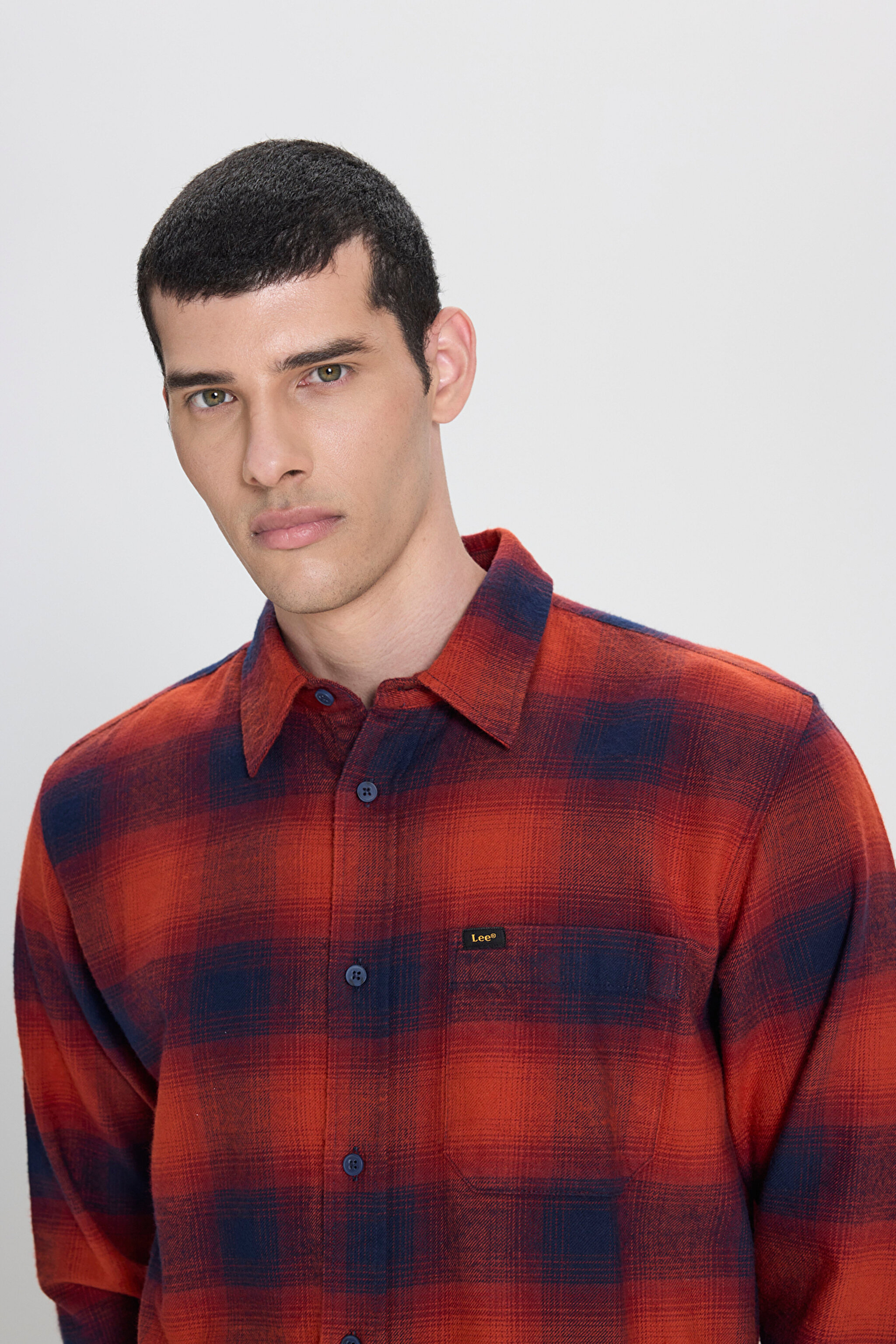 Regular Fit Normal Kesim %100 Pamuk Gömlek Ceket - Red-L242519600 (görsel 3)