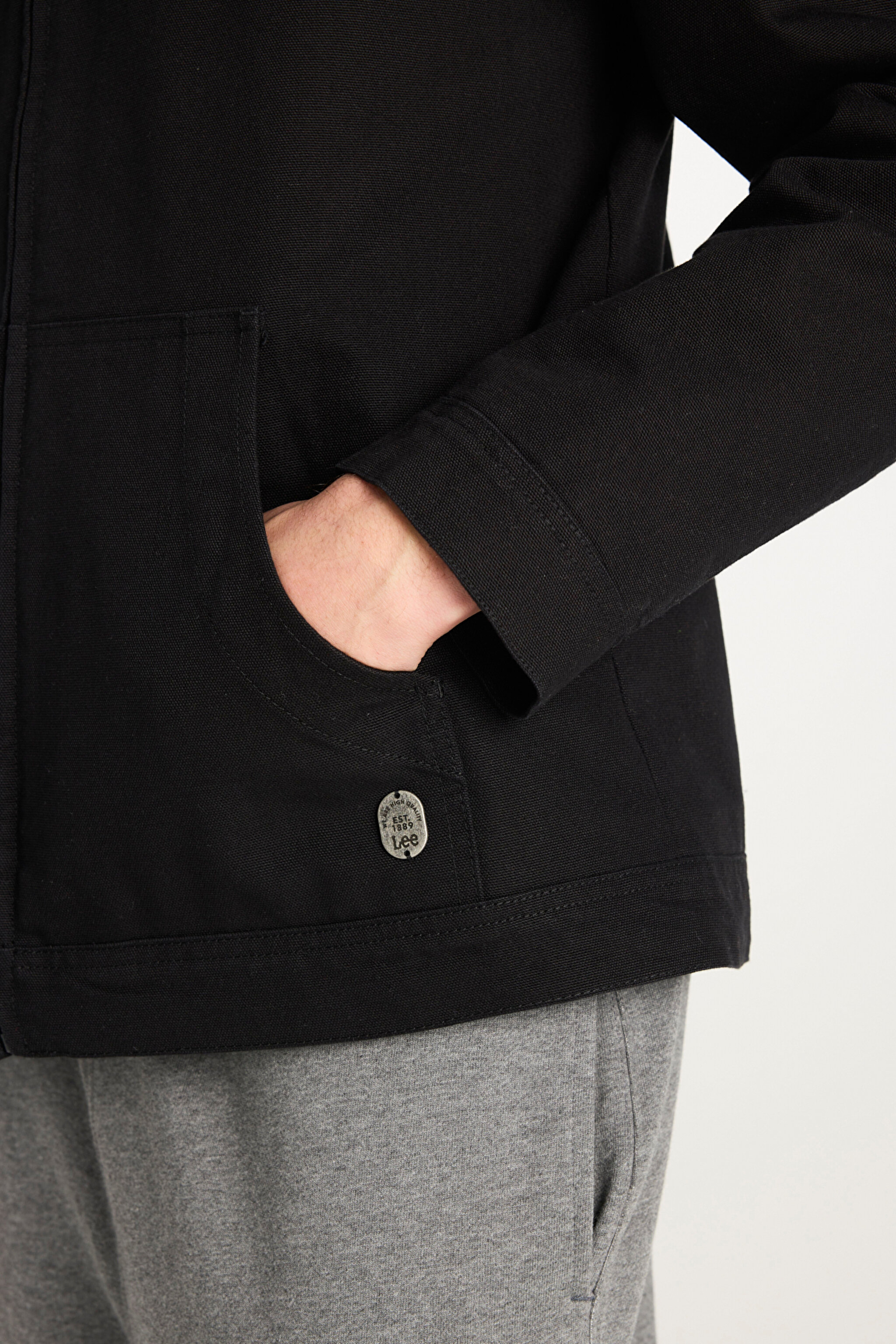 Regular Fit Normal Kesim Kapüşonlu Siyah Ceket - Black-L242536001 (görsel 5)