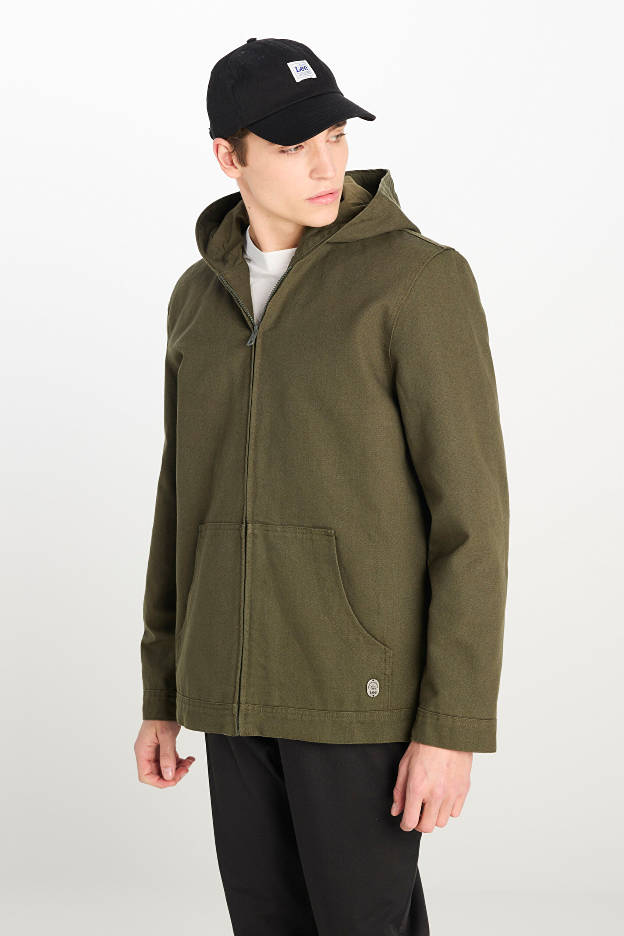 Regular Fit Normal Kesim Kapüşonlu Haki Ceket - Khaki-L242536801 (görsel 2)