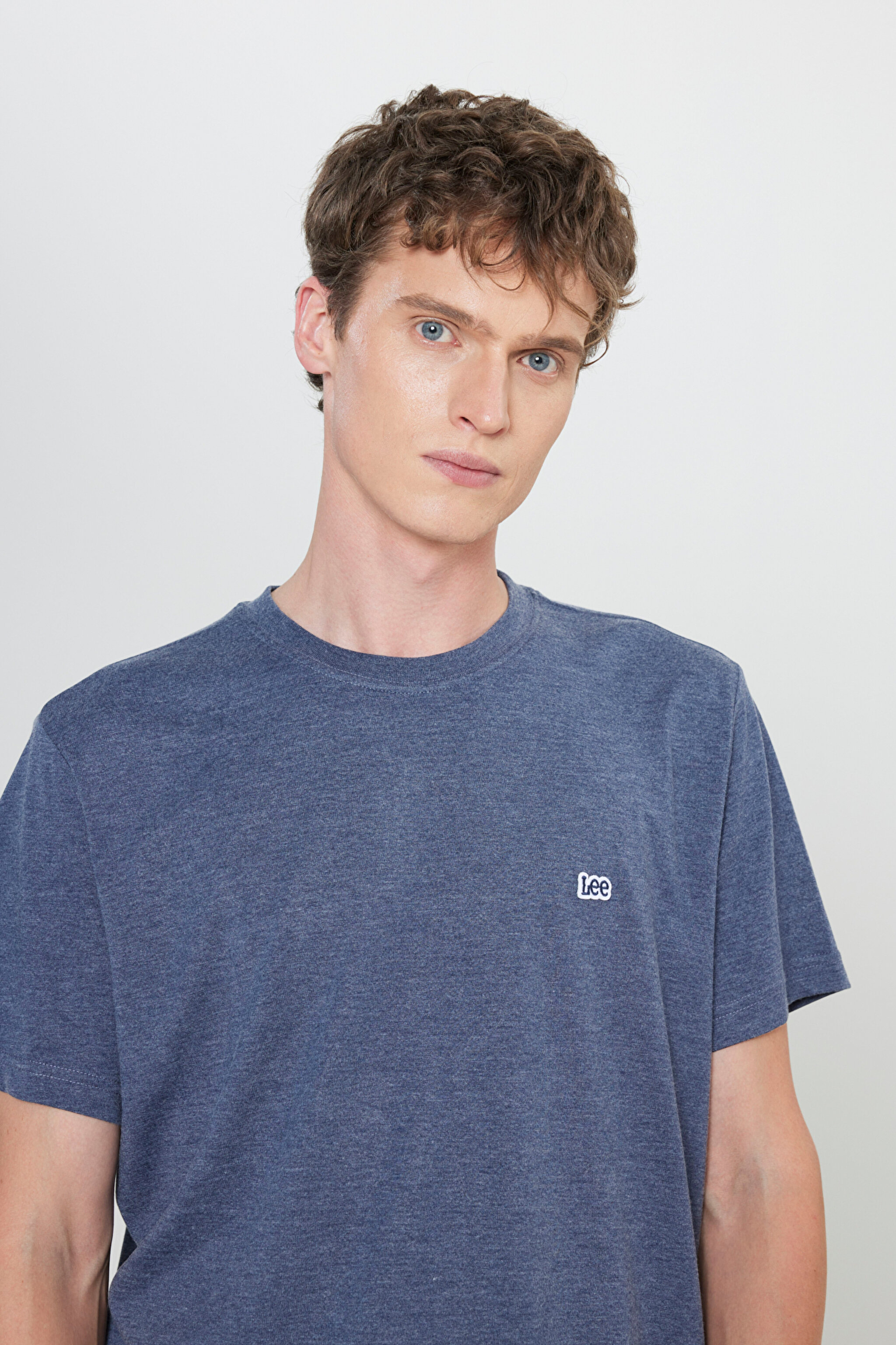 Regular Fit Normal Kesim Bisiklet Yaka Lacivert Tişört - Navy-L242540410 (görsel 4)