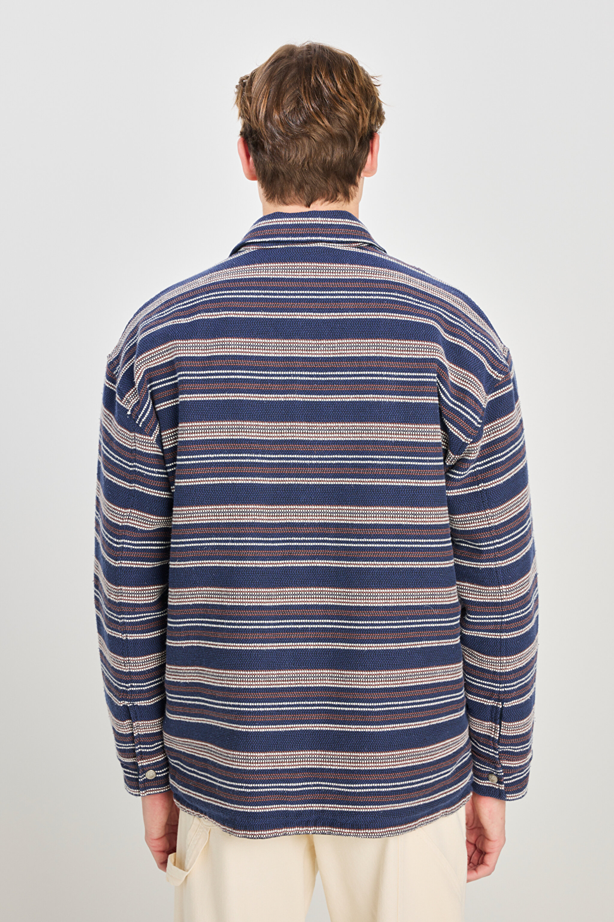 %100 Pamuk Relaxed Fit Geniş Kesim Çift Taraflı Çok Renkli Ceket - Multi-L2510034900 (görsel 5)