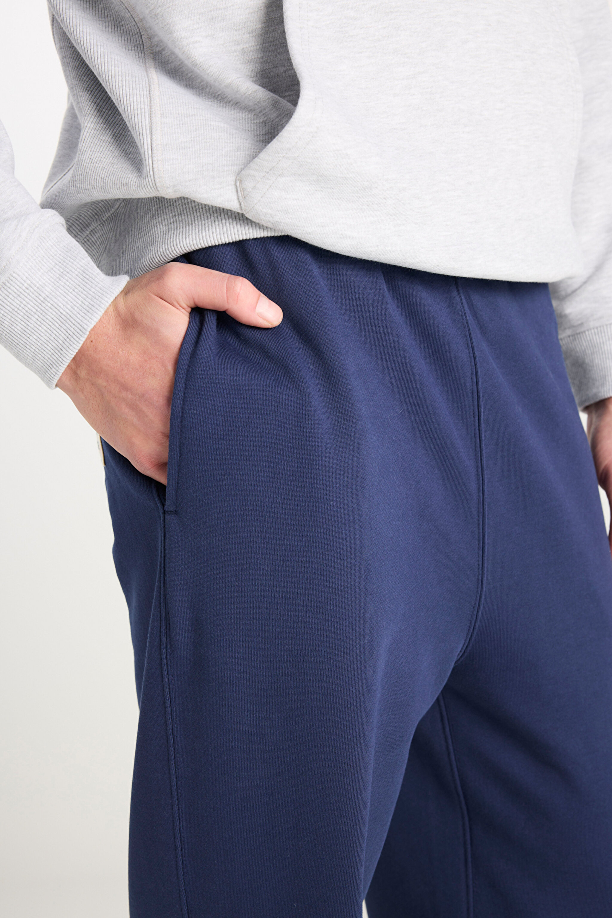 Regular Fit Normal Kesim Normal Bel Ribanalı Paça Lacivert Sweatpant Jogger - Navy-L2510078410 (görsel 5)