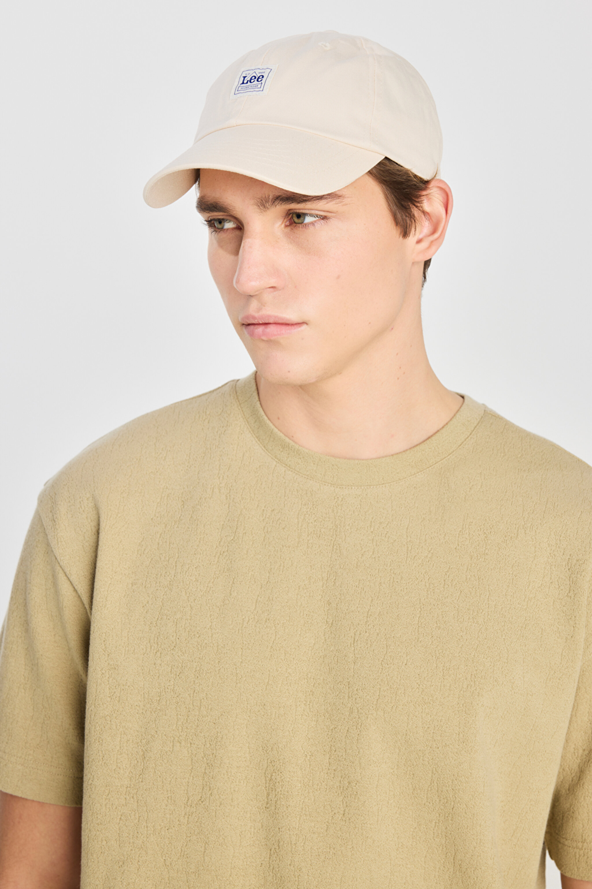 Relaxed Fit Geniş Kesim Bisiklet Yaka Pamuklu Açık Yeşil Tişört - Light Green-L2510271299 (görsel 4)