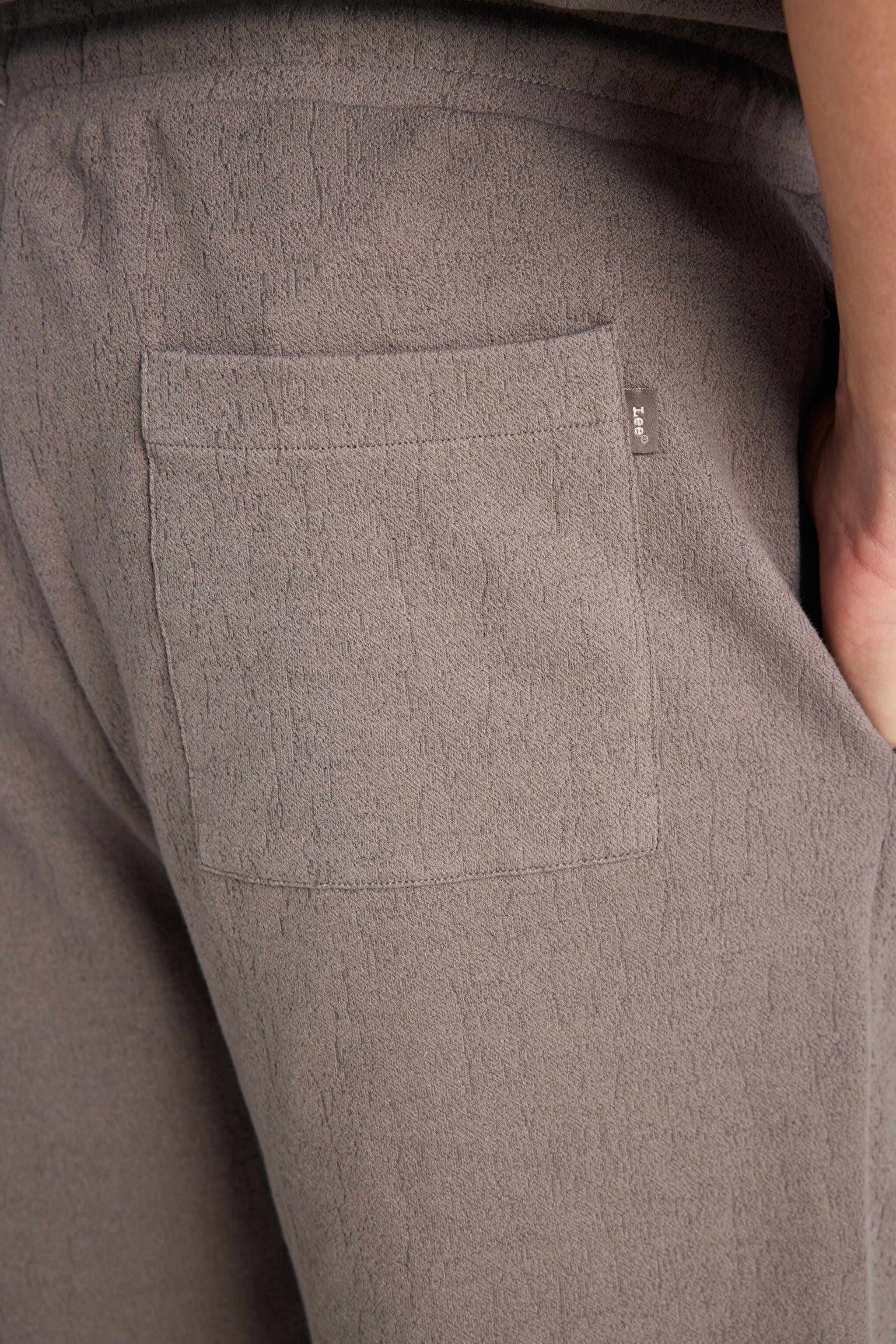 Relaxed Fit Geniş Kesim Normal Bel Pamuklu Gri Sweatşort - Gray-L2510272035 (görsel 6)