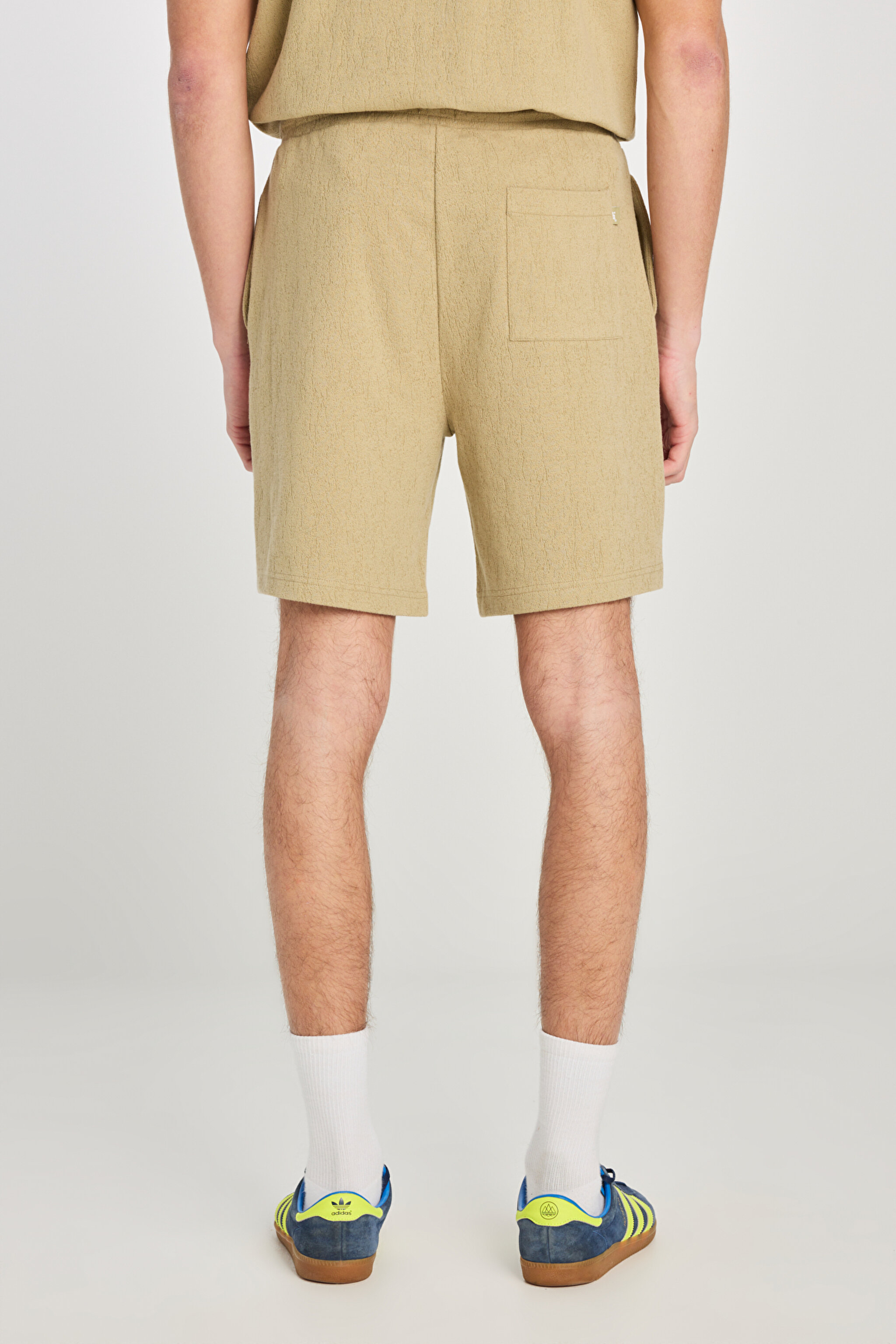 Relaxed Fit Geniş Kesim Normal Bel Pamuklu Açık Yeşil Sweatşort - Light Green-L2510272299 (görsel 6)
