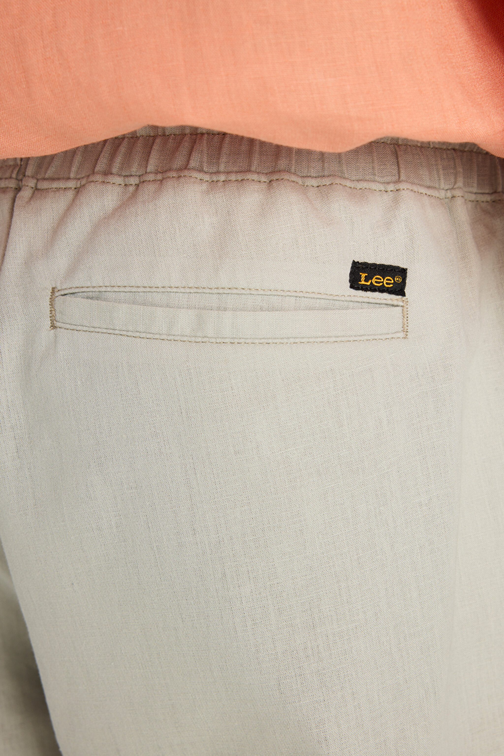 Regular Fit Normal Kesim Lastik Belli Keten Karışımlı Gri Pantolon - Grey-L251030225 (görsel 5)