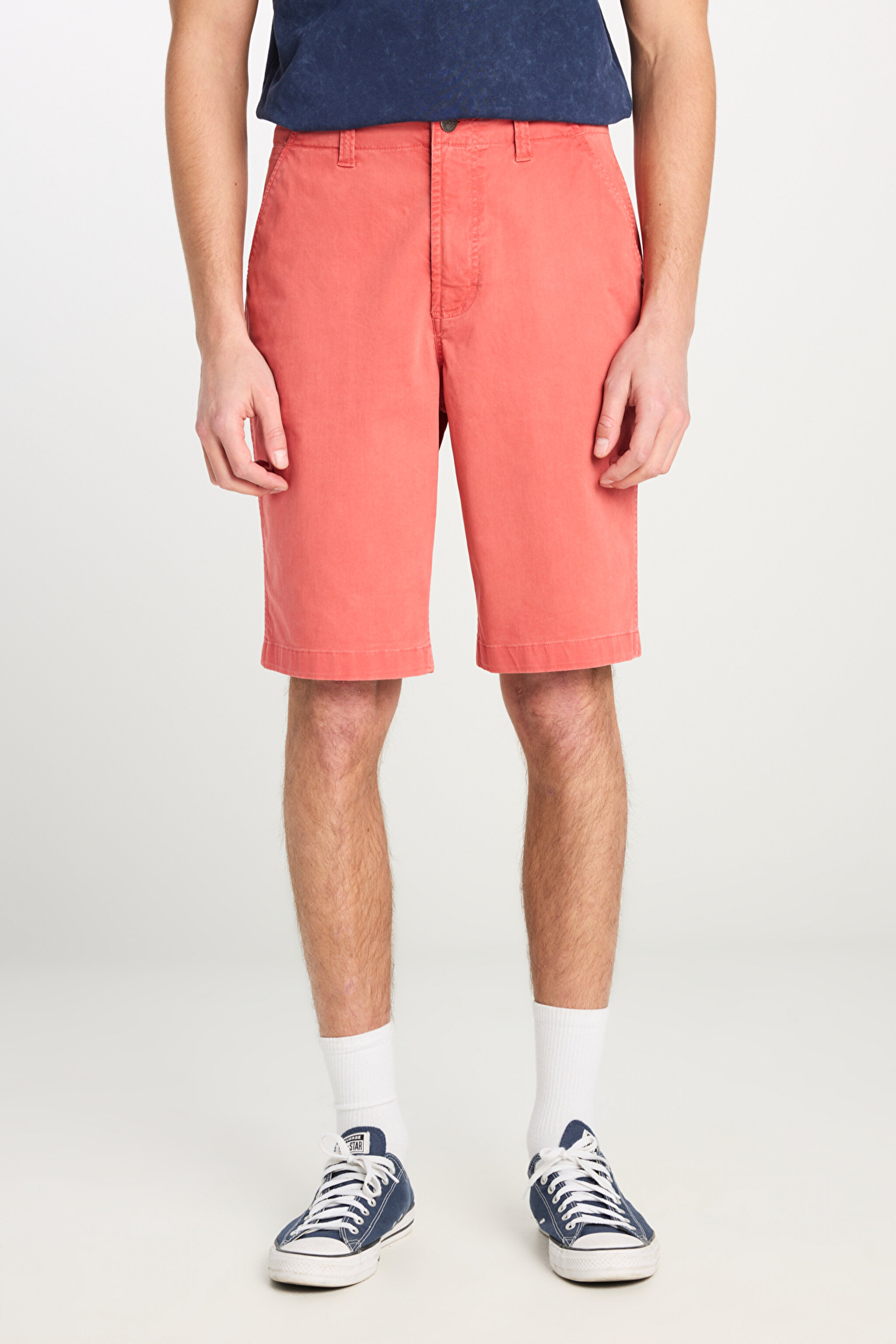 Regular Fit Normal Kesim Lastik Bel Detaylı Pamuklu Esnek Pembe Chino Şort - Nantucket-L2510538247 (görsel 3)