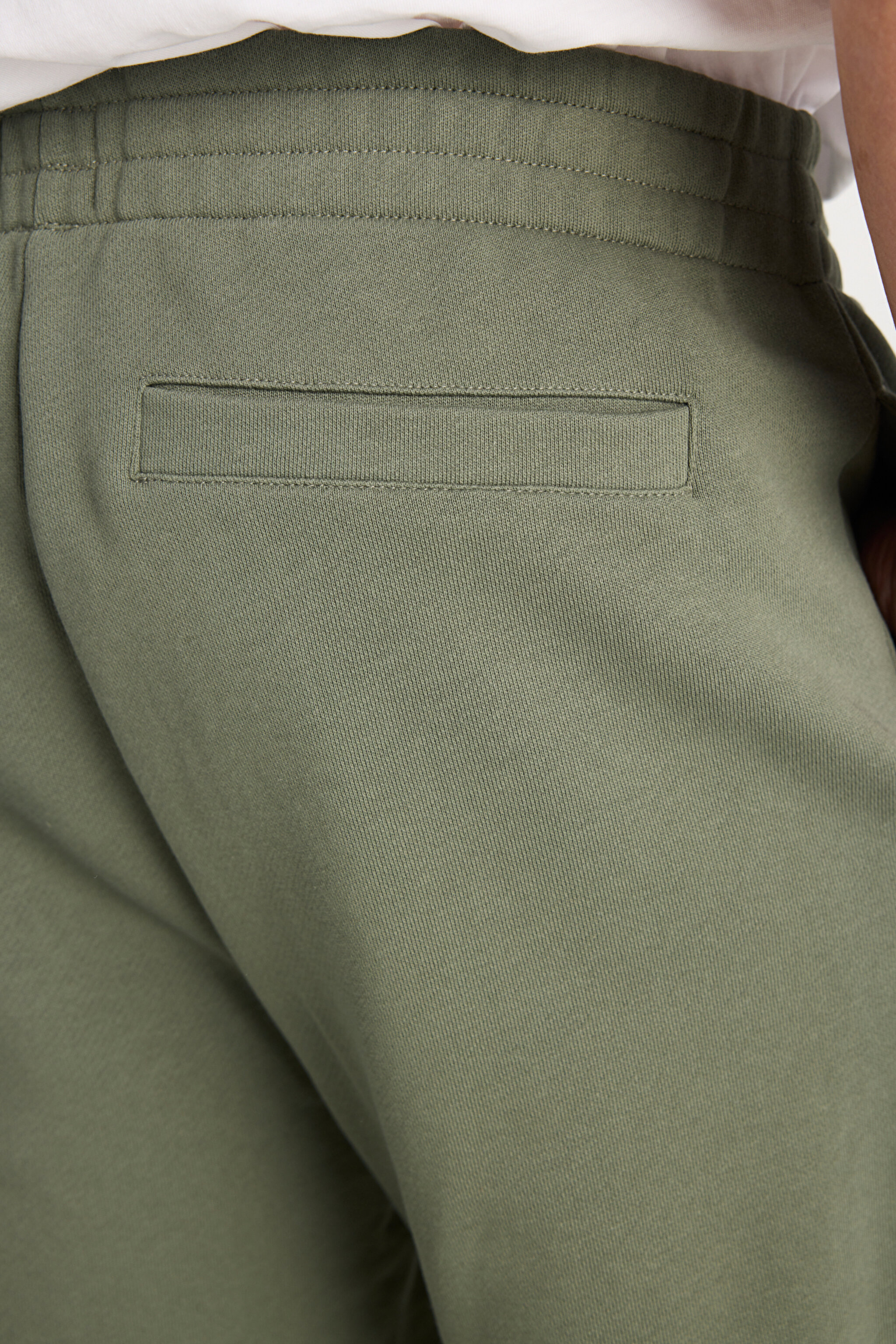 %100 Pamuk Regular Fit Normal Kesim Ribanalı Paça Haki Jogger Pantolon - Khaki-L2510567801 (görsel 5)