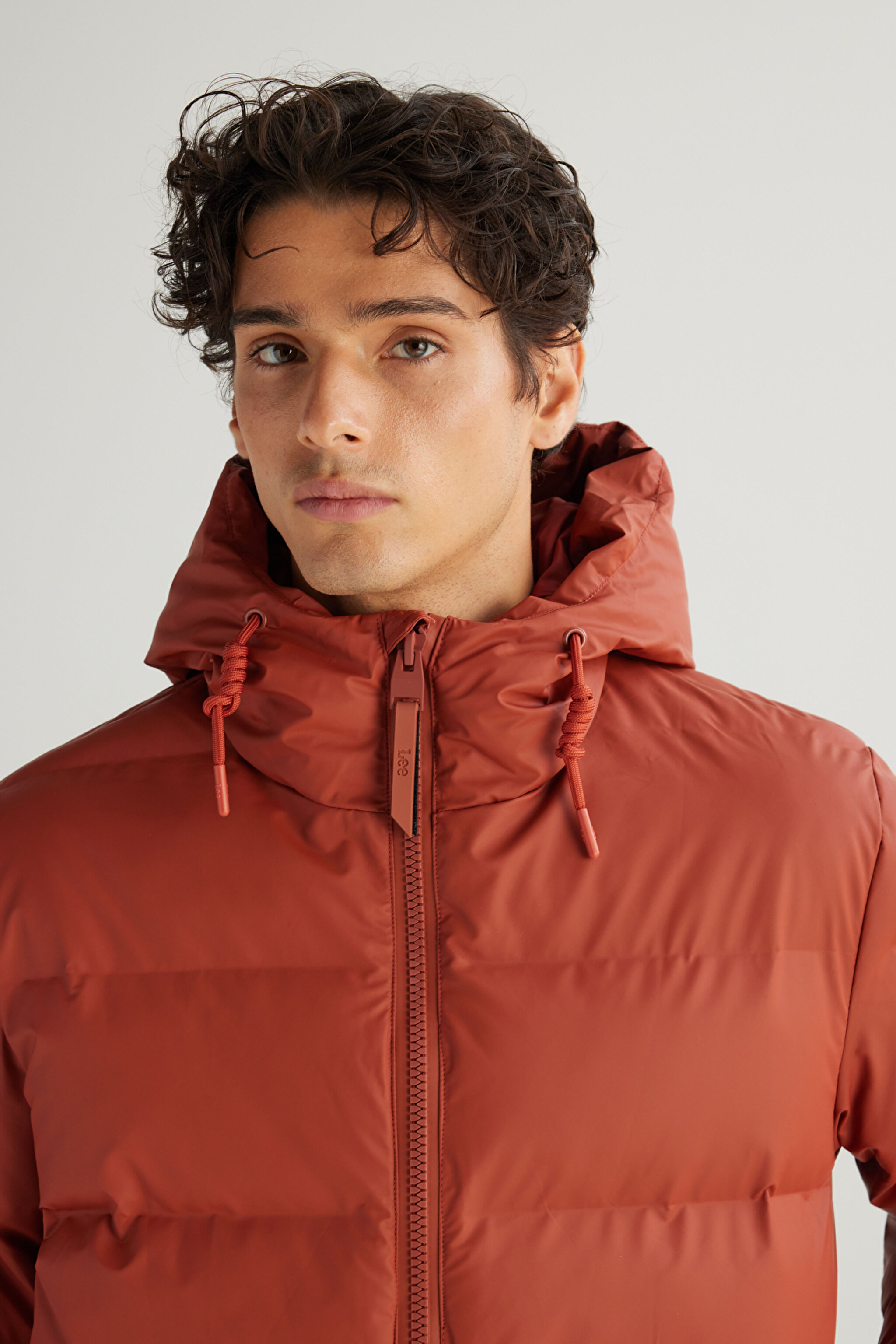 Regular Fit Normal Kesim Kapüşonlu Cepli Şişme Puffer Mont - Brown-L2520263220 (görsel 4)