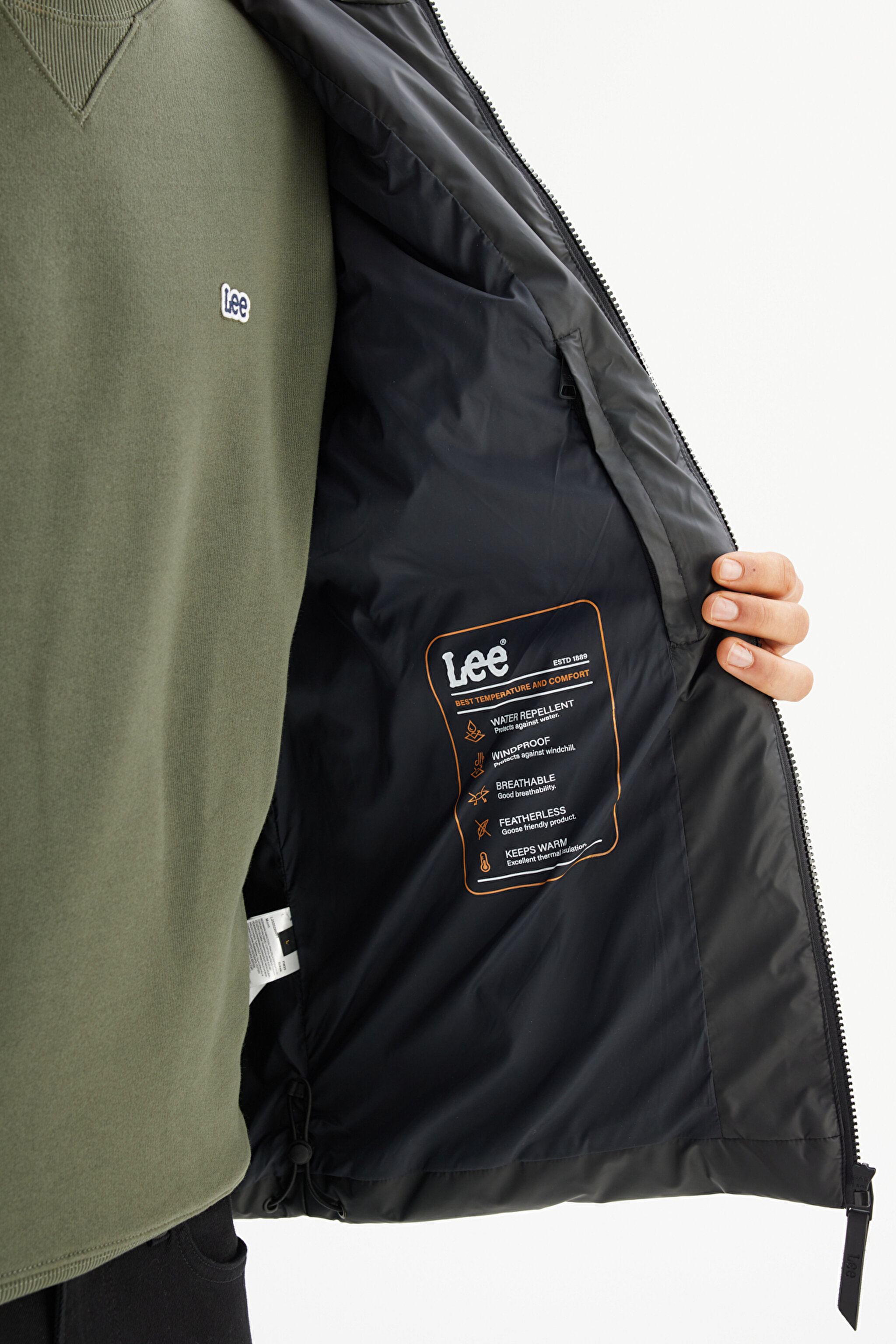 Regular Fit Normal Kesim Kapüşonlu Casual Mont - Black-L2520266001 (görsel 4)