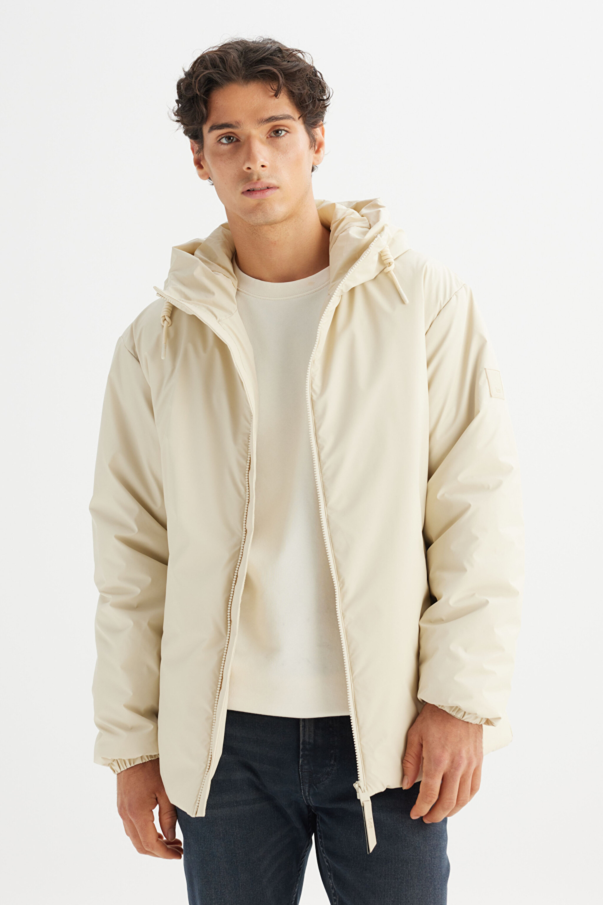 Regular Fit Normal Kesim Kapüşonlu Cepli Casual Mont - Stone-L2520266013