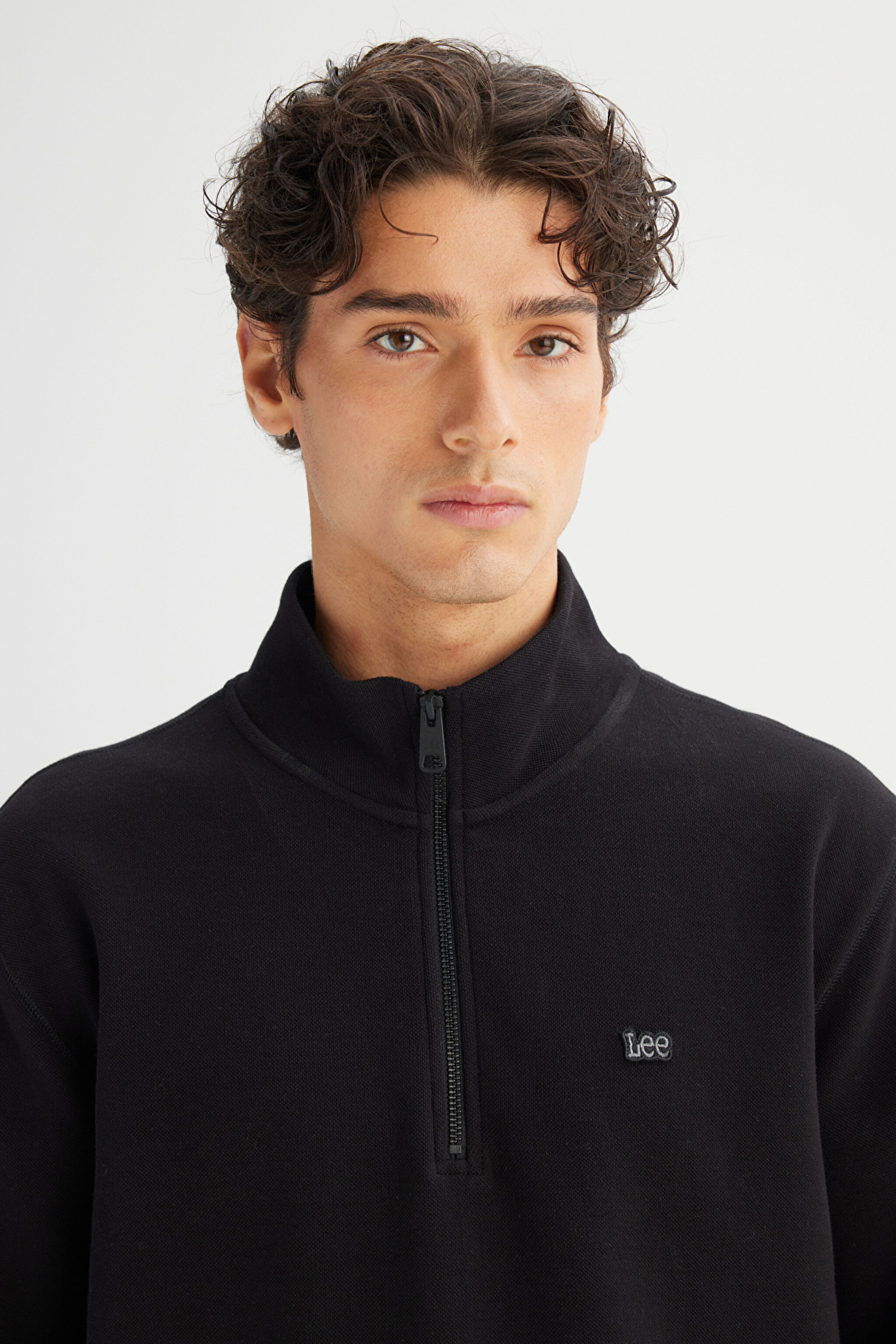 Regular Fit Normal Kesim Kapüşonlu Fermuar Detaylı Siyah Sweatshirt - Black-L2520312001 (görsel 4)