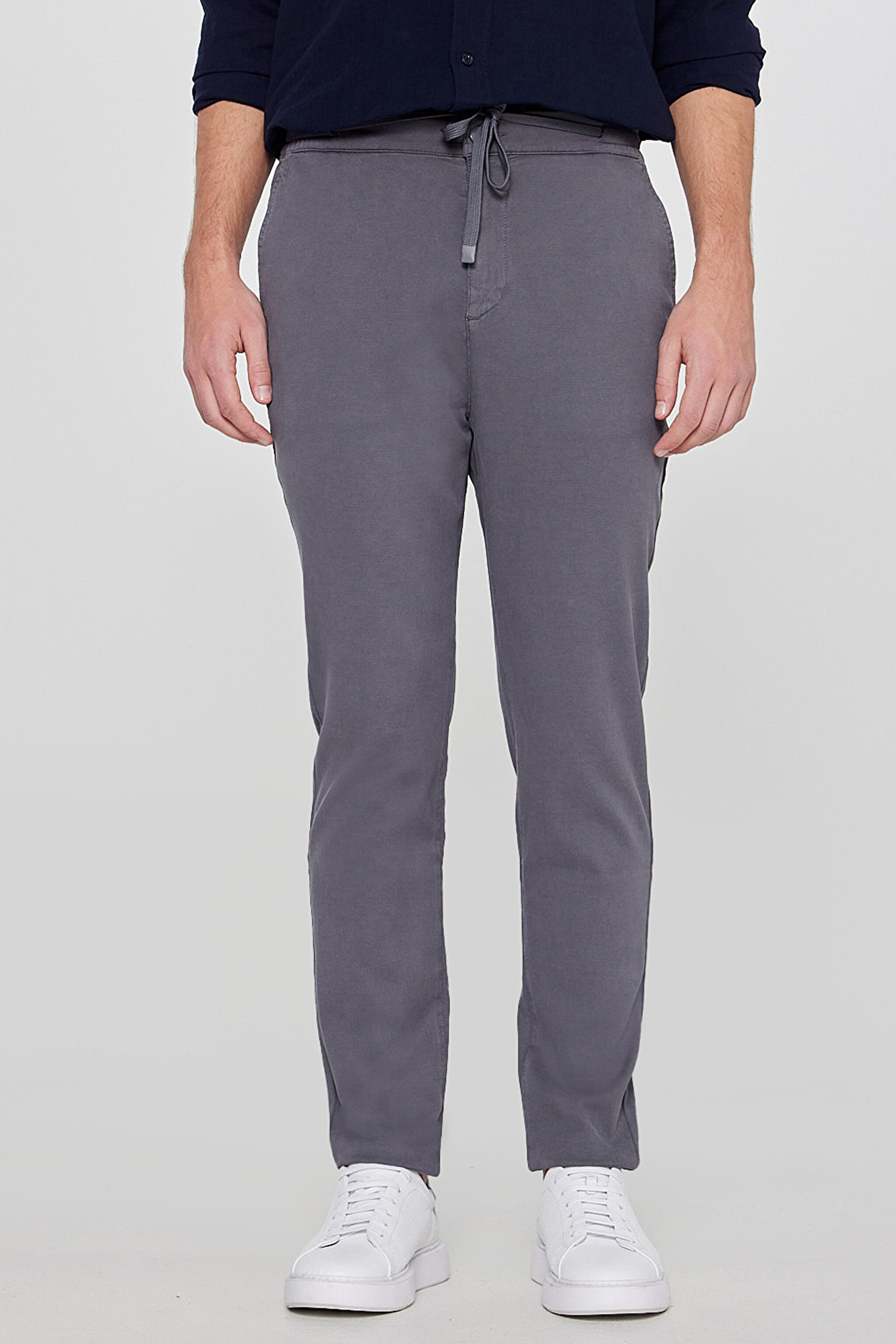 Yumuşak Dokulu Regular Fit Normal Kesim Cepli Pantolon - Gray-L2610072035 (görsel 3)
