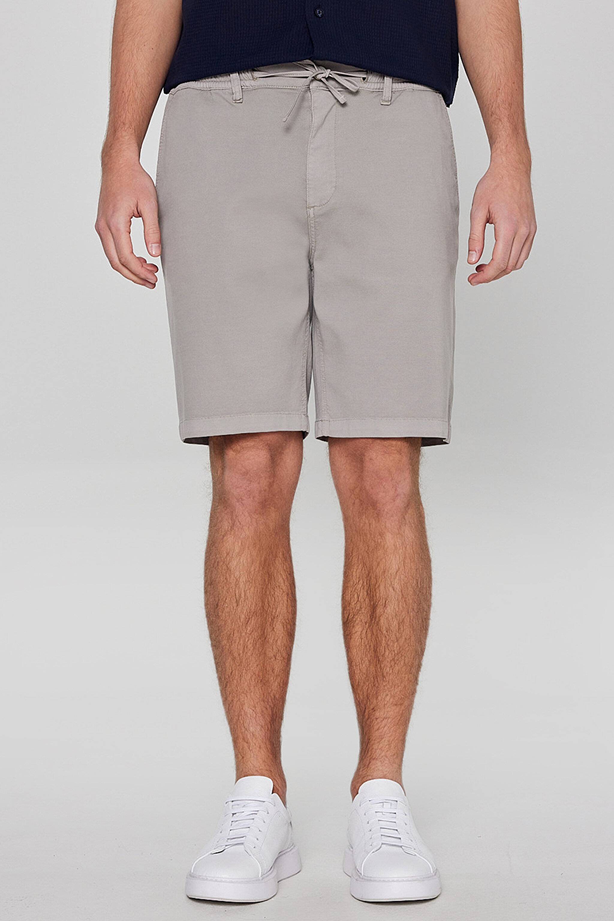 Yumuşak Dokulu Relaxed Fit Rahat Kesim Cepli Şort - Stone-L2610080013 (görsel 3)