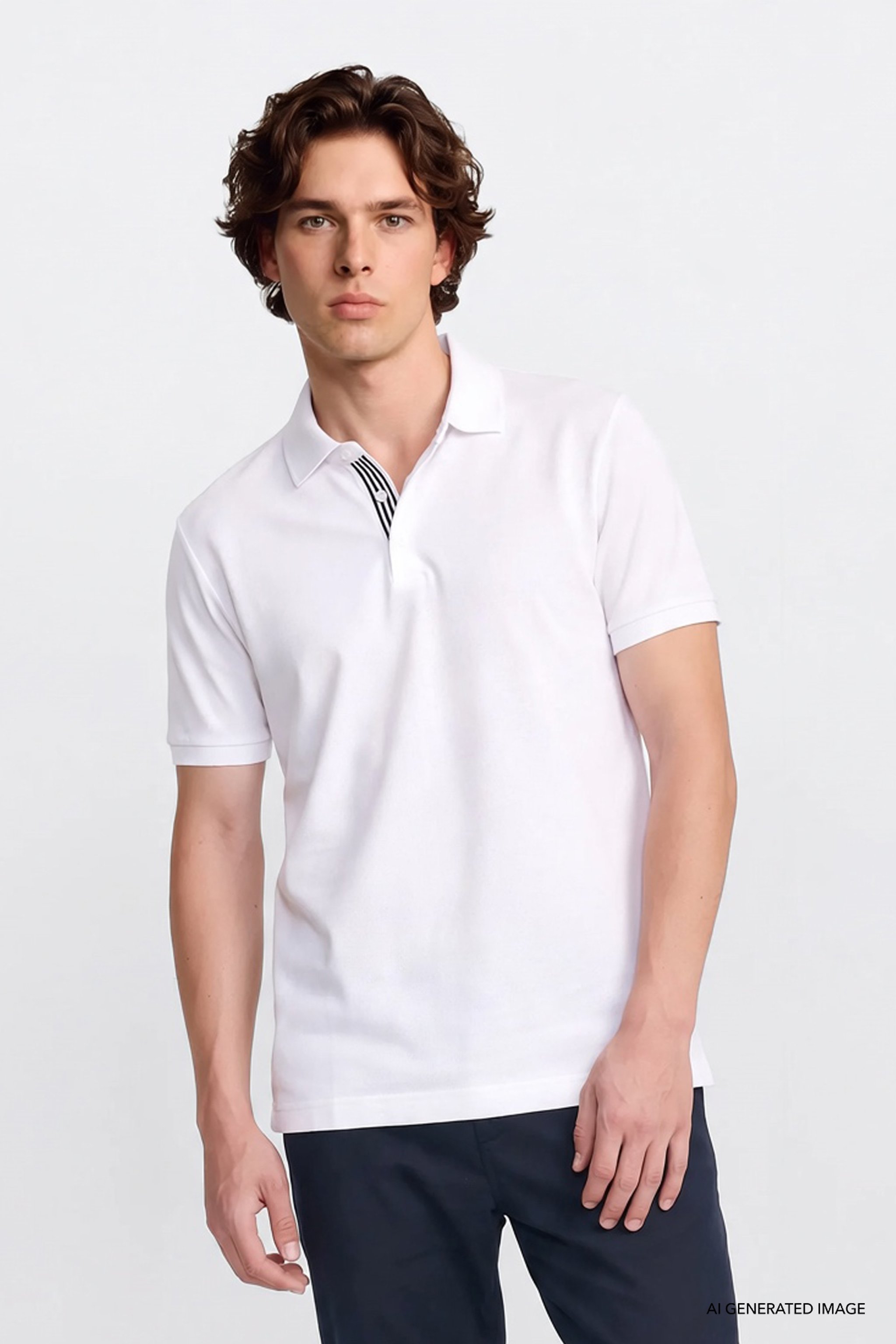 Pamuklu Regular Fit Normal Kesim Polo Yaka Tişört - White-L2610160100