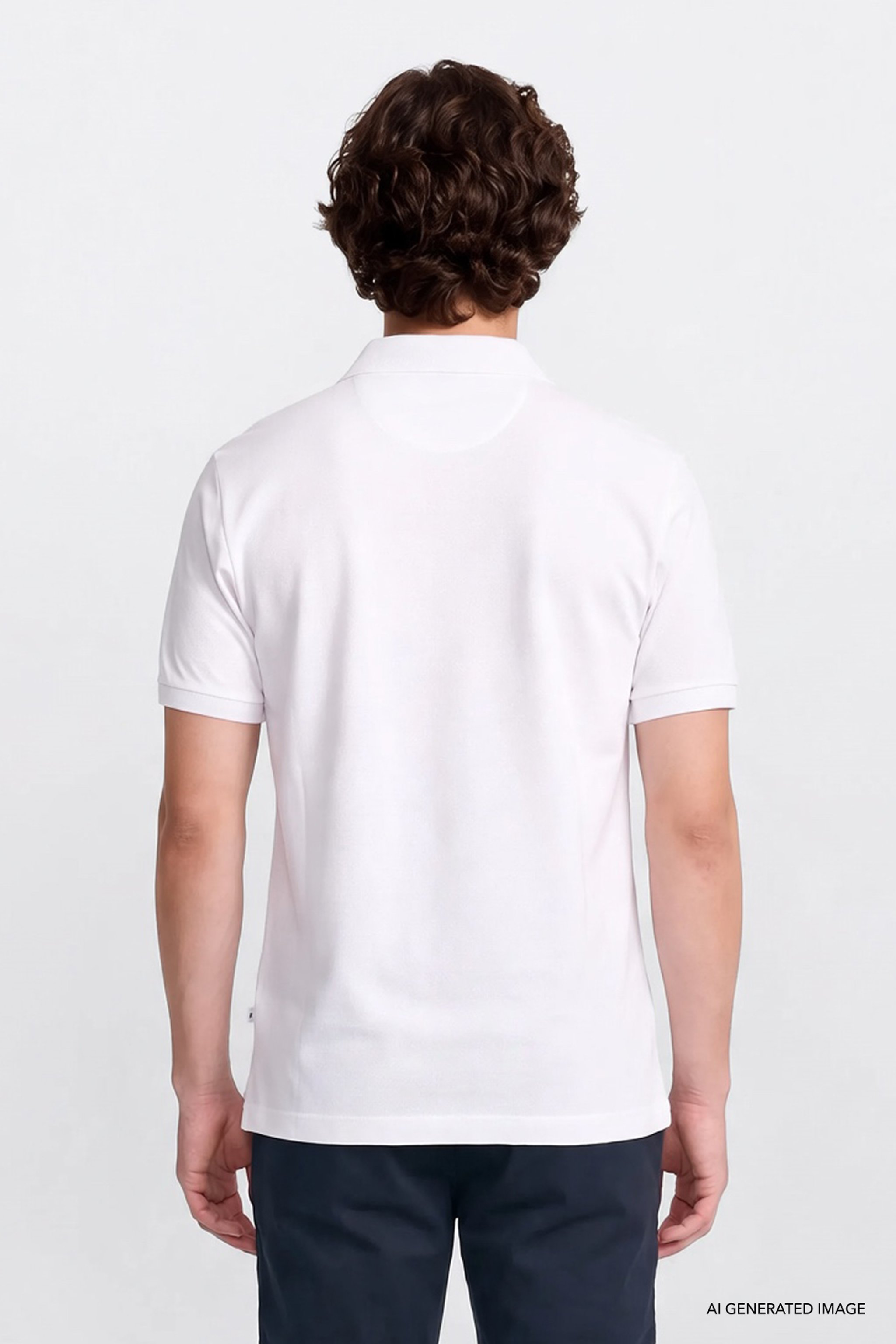 Pamuklu Regular Fit Normal Kesim Polo Yaka Tişört - White-L2610160100 (görsel 5)