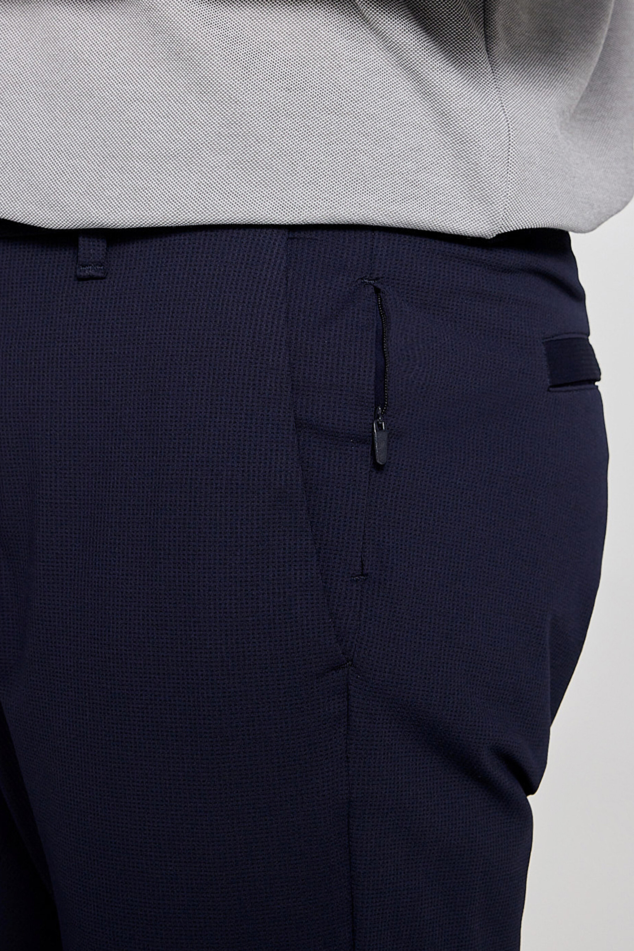 Slim Fit Dar Kesim Normal Bel Cepli Esnek Chino Pantolon - Navy-L2610164410 (görsel 6)
