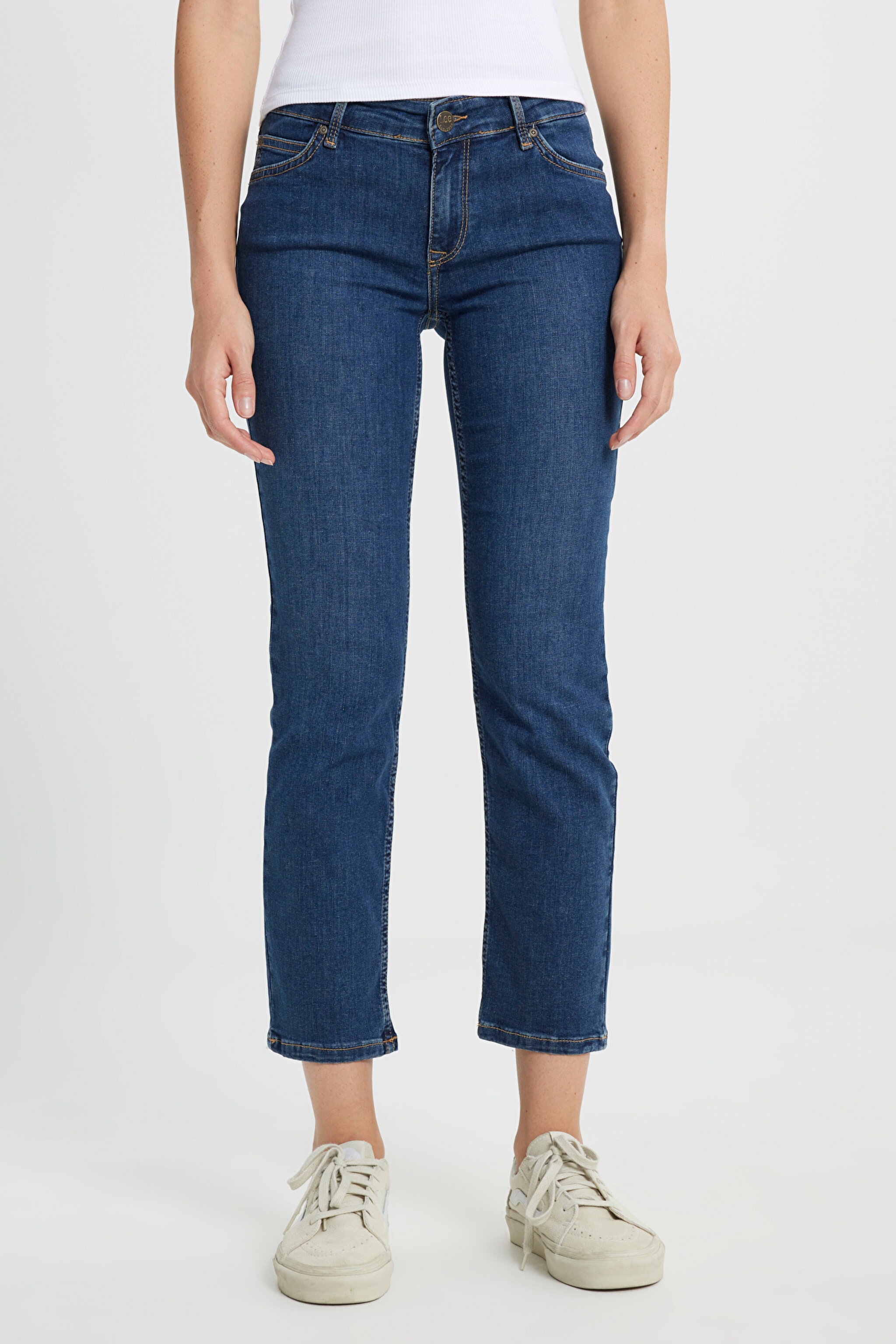 Marion Straight Fit Normal Bel Düz Paça Jean Kot Pantolon - Dark Worn-L301CGPP (görsel 3)
