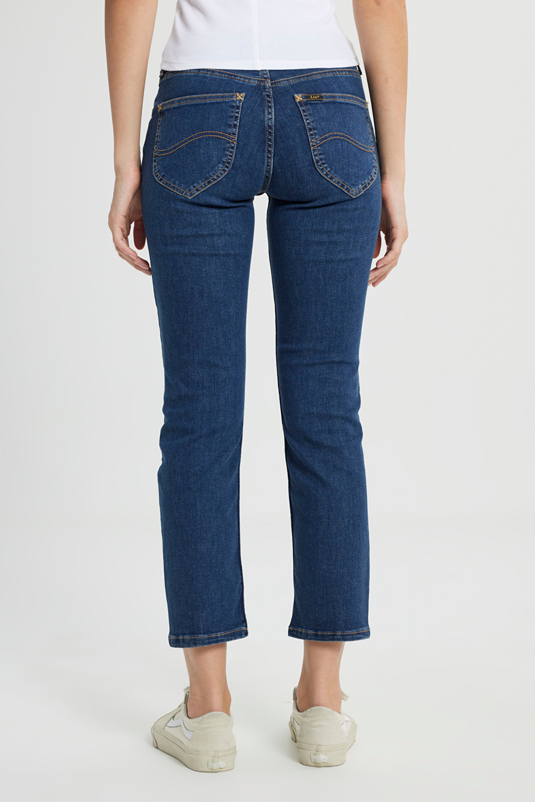 Marion Straight Fit Normal Bel Düz Paça Jean Kot Pantolon - Dark Worn-L301CGPP (görsel 4)