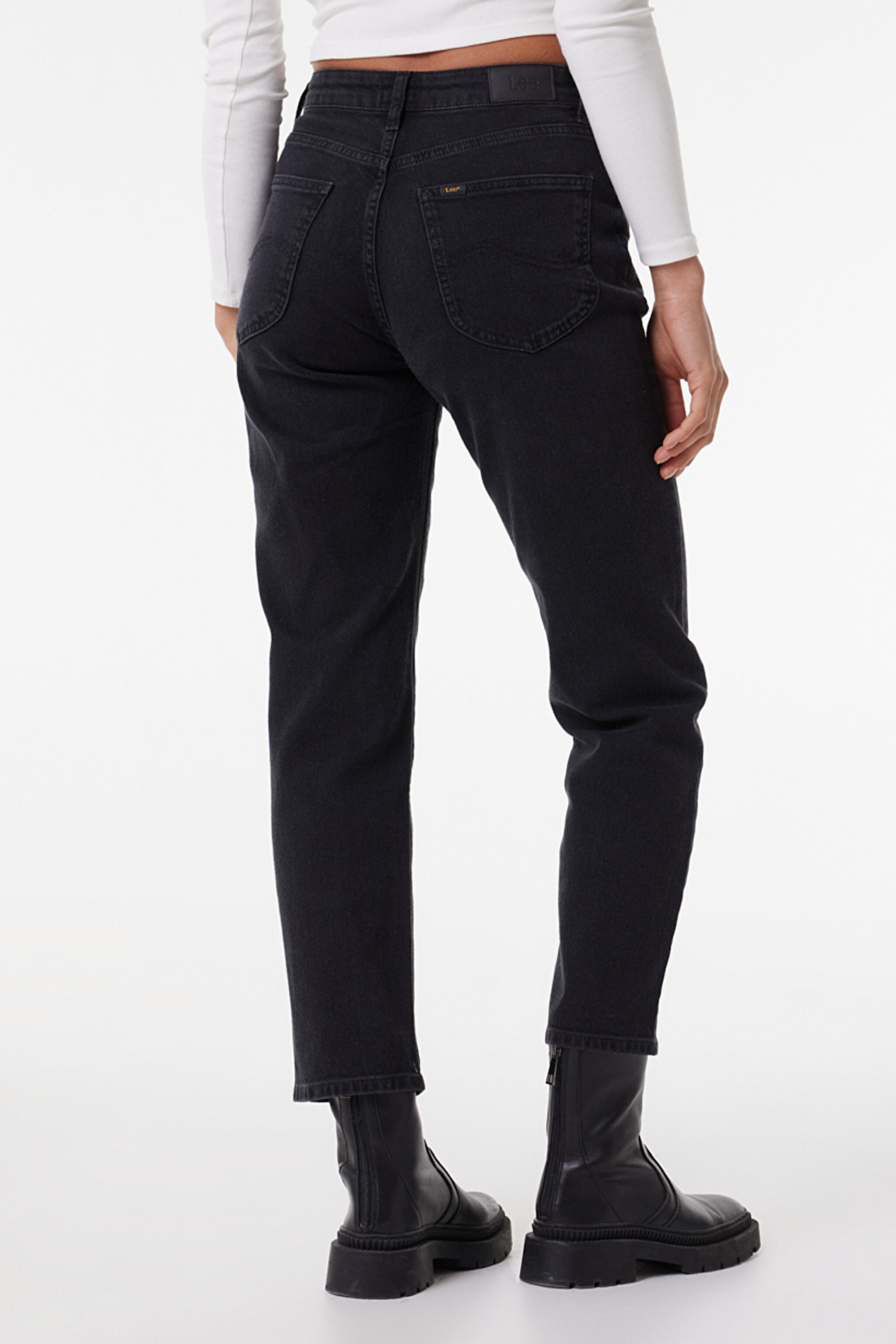 Carol Regular Fit Normal Kesim Yüksek Bel Antrasit Jean Kot Pantolon - Stone-L30U01758 (görsel 5)
