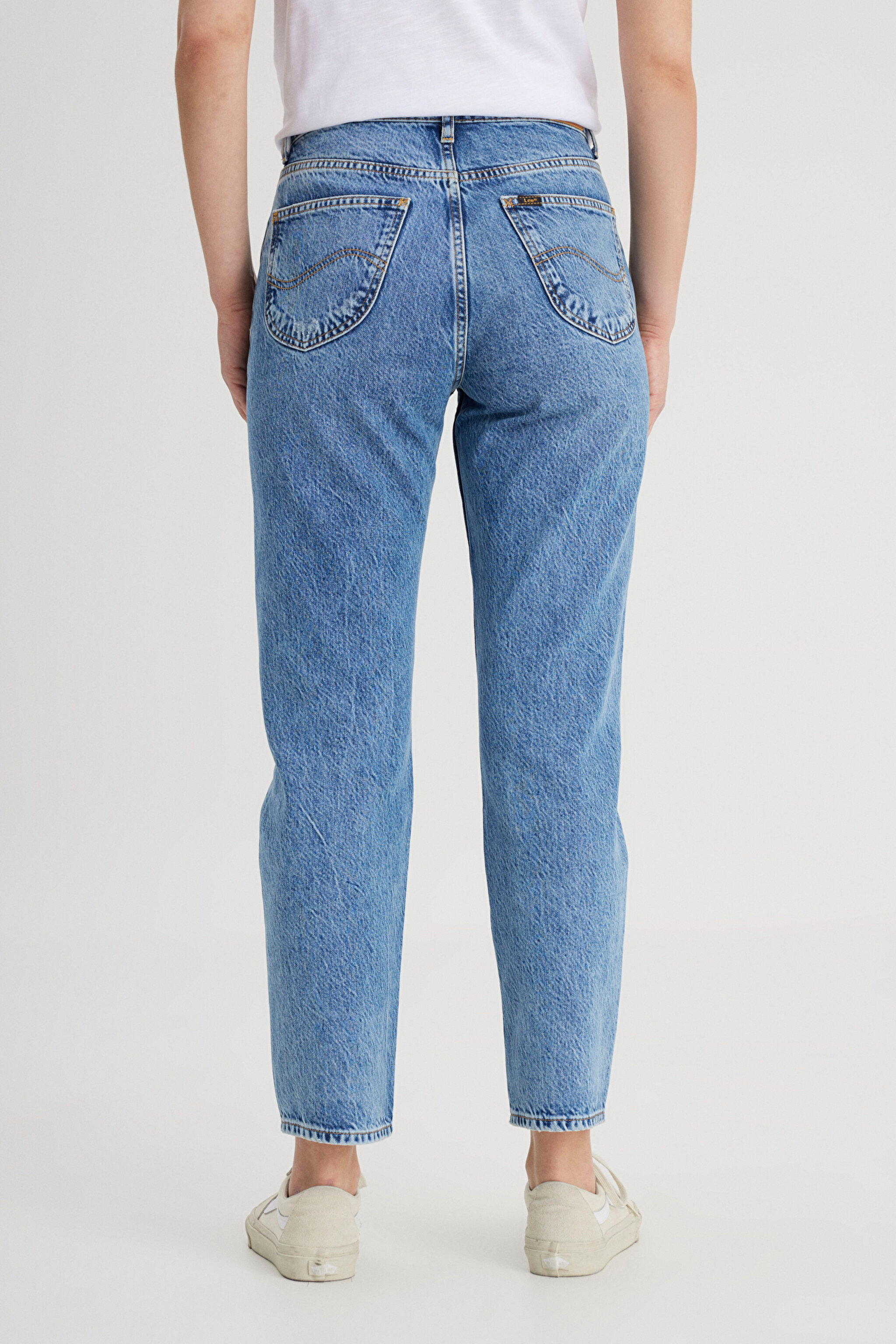 Regular Fit Normal Kesim Yüksek Bel Düz Paça %100 Pamuk Carol Mavi Jean Kot Pantolon - Bleach-L30U021851 (görsel 6)