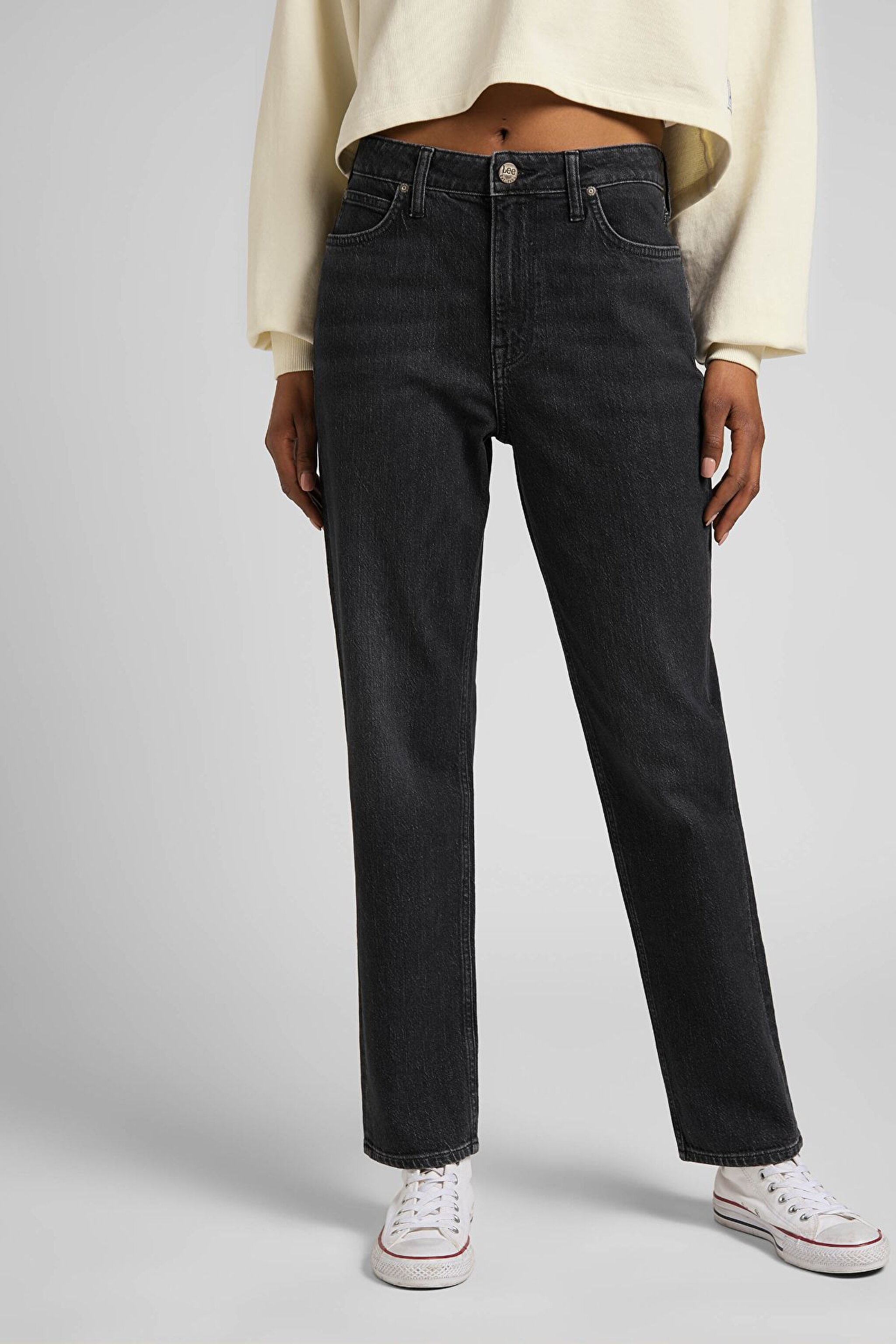 Carol Cropped Straight Fit Yüksek Bel Esnek Jean Kot Pantolon