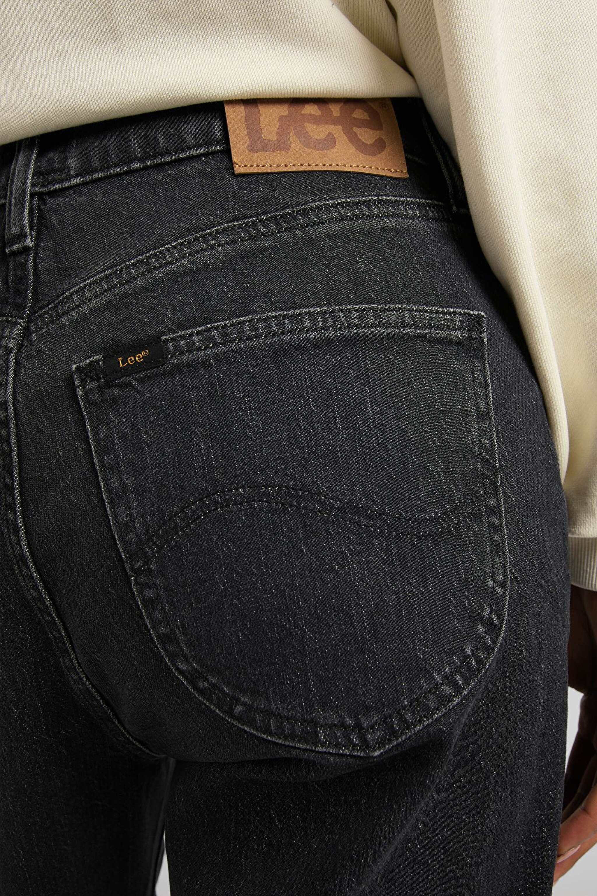 Carol Cropped Straight Fit Yüksek Bel Esnek Jean Kot Pantolon - Rock-L30UBBPG (görsel 5)