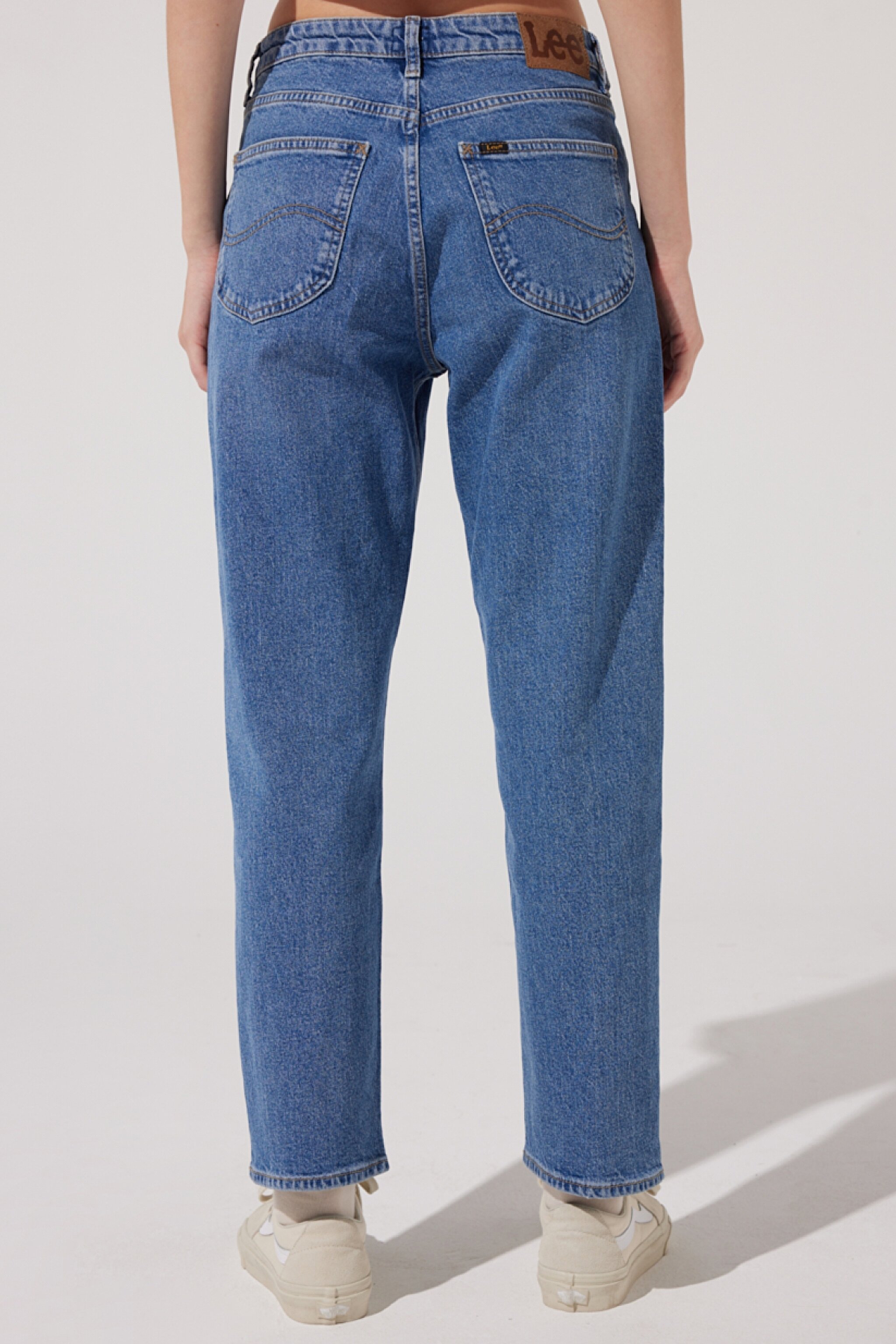 Carol Straight Fit Düz Kesim Yüksek Bel Esnek Jean Kot Pantolon - Mid Wash-L30UHGC05 (görsel 6)