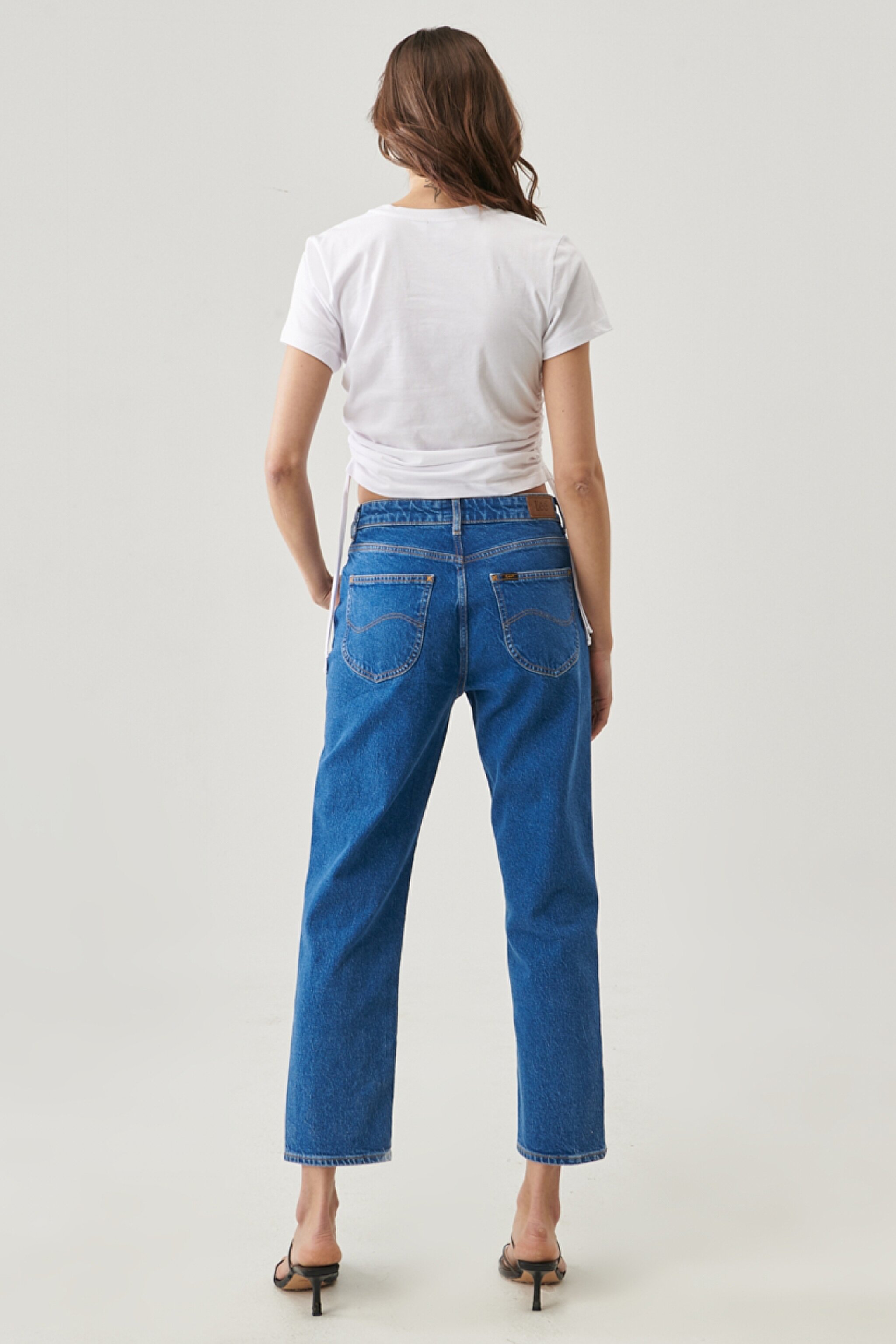 Carol Regular Straight Fit Yüksek Bel Esnek Jean Kot Pantolon - Stone Maren-L30UOWOT (görsel 5)