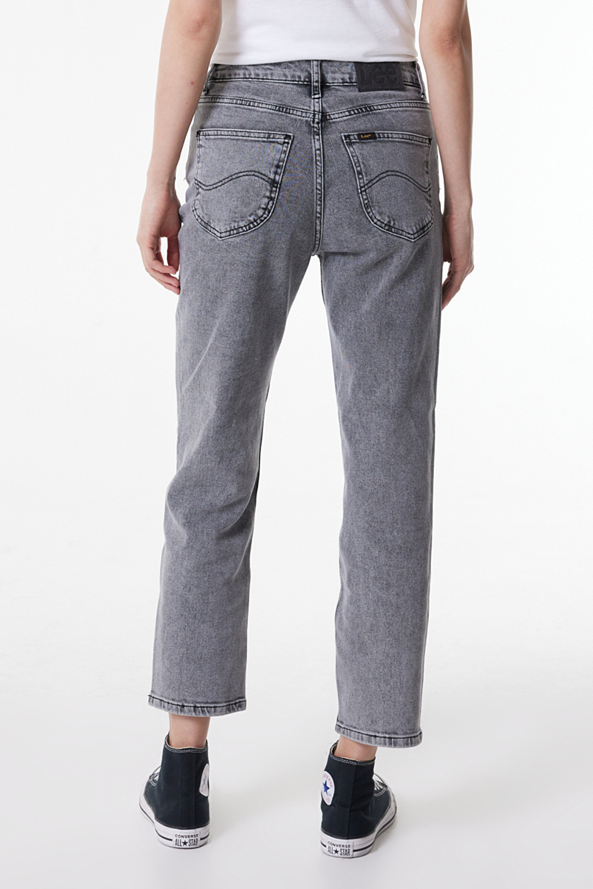 Carol Regular Fit Normal Kesim Yüksek Bel Açık Gri Esnek Jean Kot Pantolon - Moon Grey-L30UQBE20 (görsel 4)