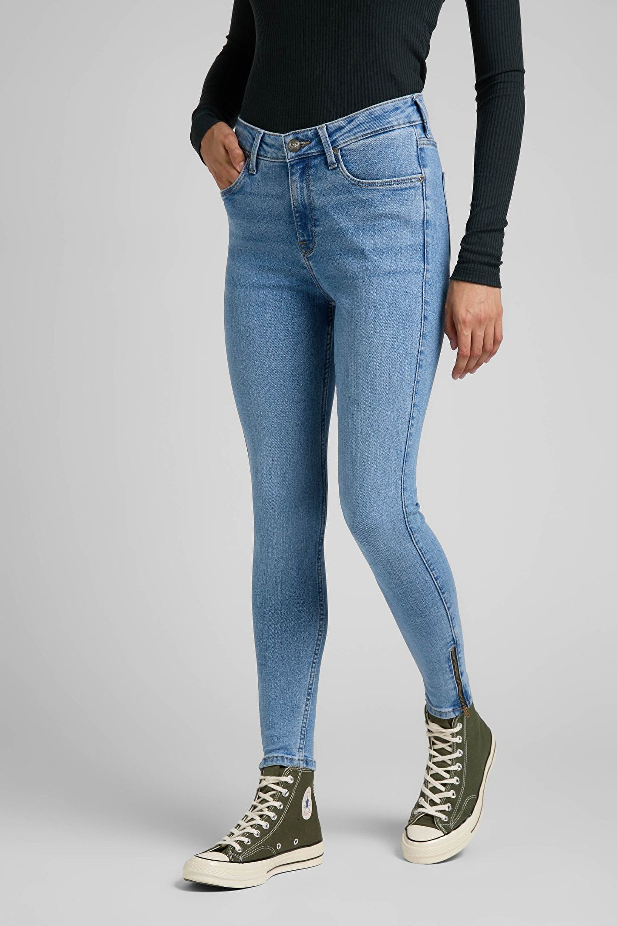 Scarlett Skinny Fit Dar Kesim Yüksek Bel Esnek Jean Kot Pantolon - Partly Cloudy-L31BERPA
