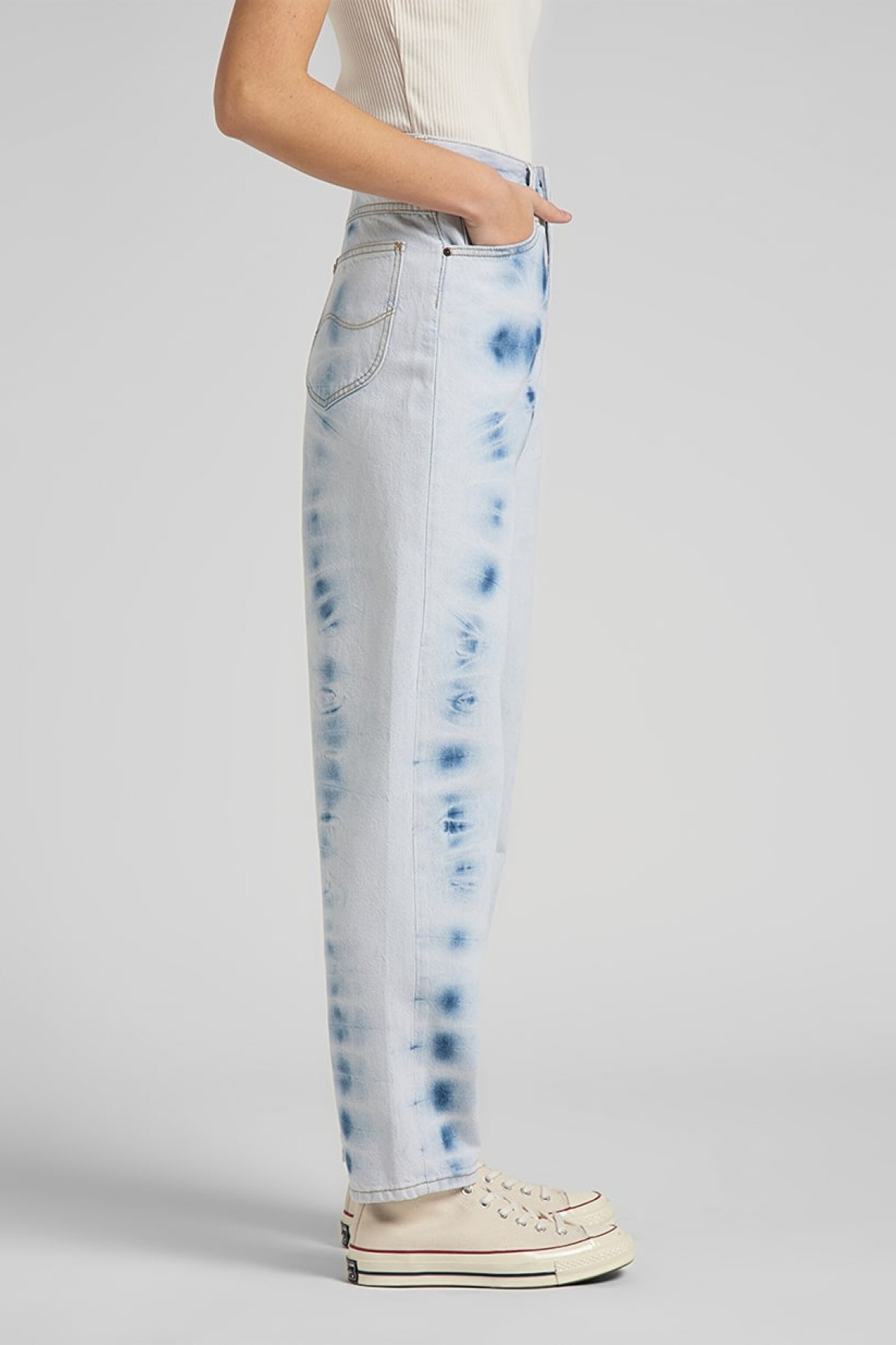 Stella Tapered Fit Denim Esnek Jean Kot Pantolon - 90's Acid-L31JGAOL (görsel 3)