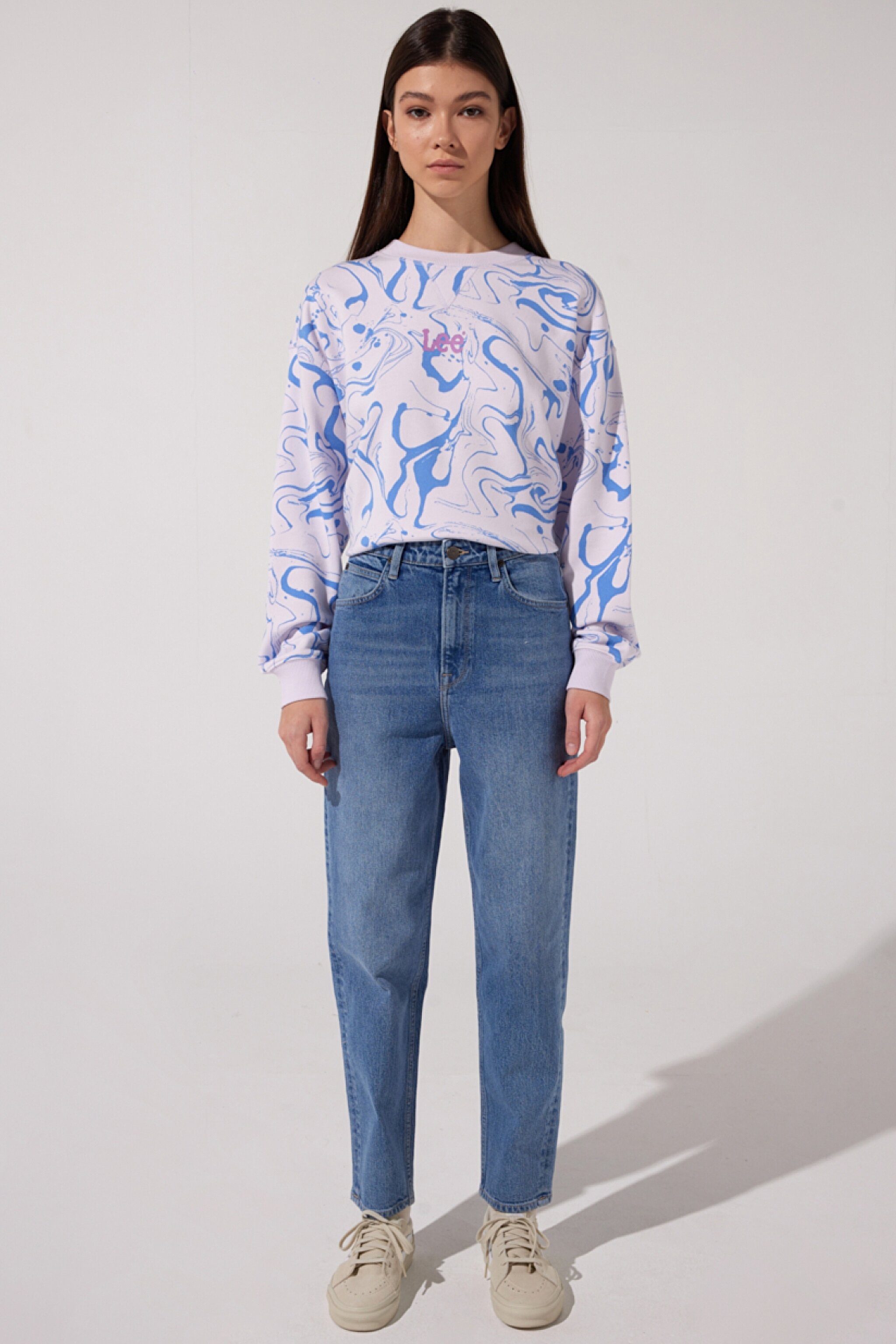 Stella Tapered Fit Çok Yüksek Bel Esnek Jean Kot Pantolon - Mid Wash-L31JHGC05 (görsel 2)