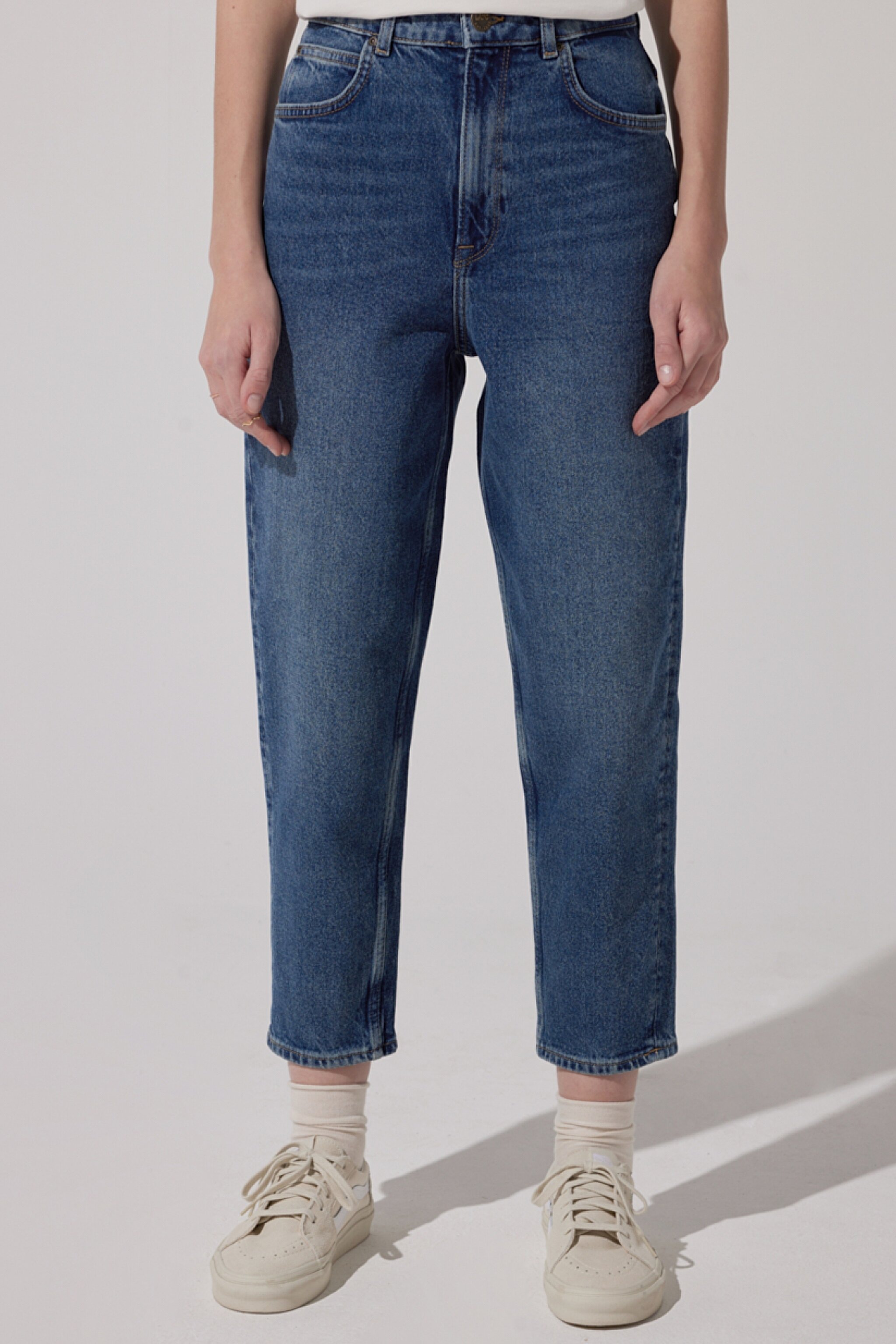 Stella Tapered Fit Çok Yüksek Bel Esnek Jean Pantolon - Dark Ruby-L31JMWDU