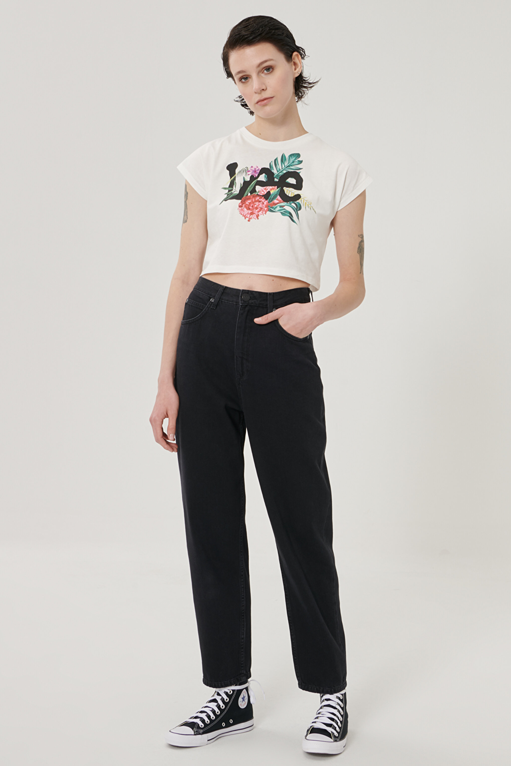 Stella Straight Fit Çok Yüksek Bel Jean Pantolon - Black-L31JNECY (görsel 2)