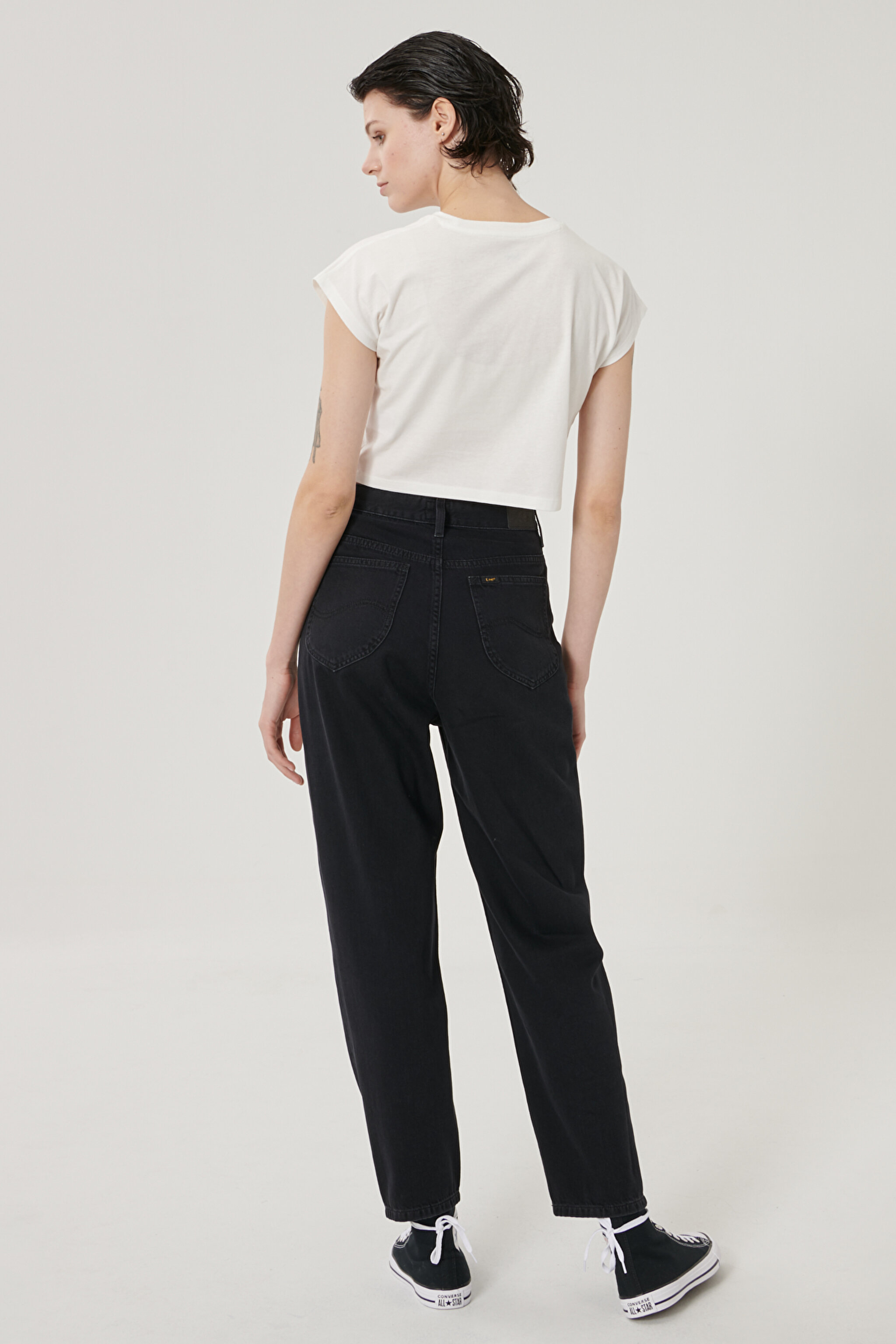 Stella Straight Fit Çok Yüksek Bel Jean Pantolon - Black-L31JNECY (görsel 4)
