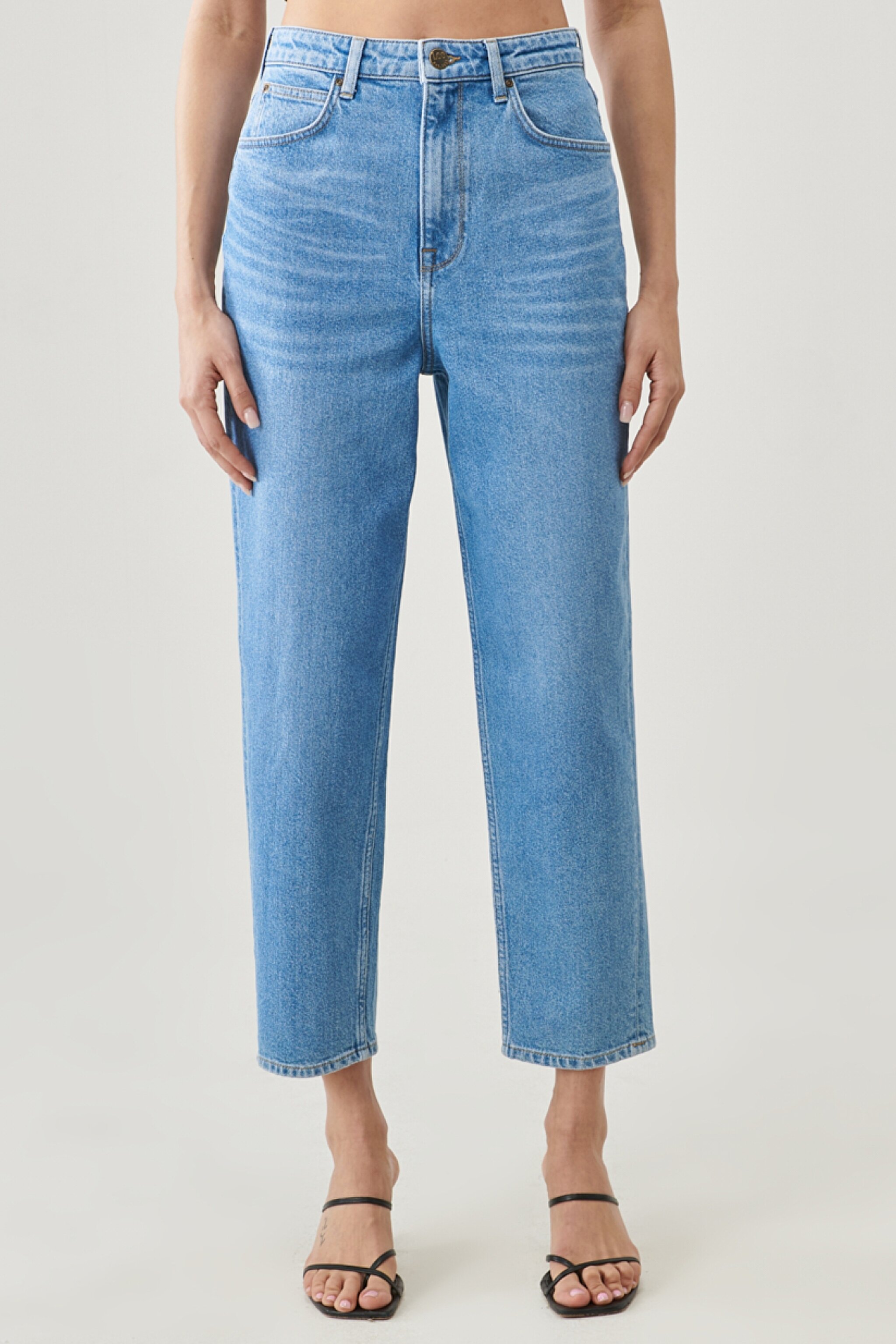 Stella Tapered Fit Çok Yüksek Bel Esnek Jean Pantolon - Mid Alton-L31JOWVI
