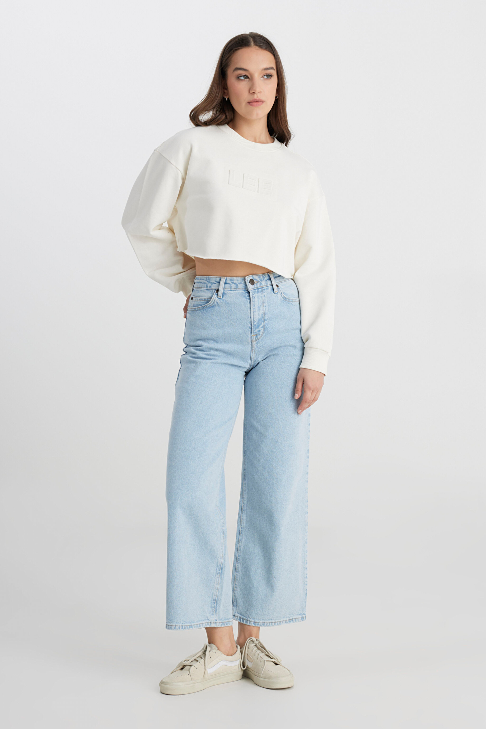 Stella A Line Fit Yüksek Bel Geniş Paça Esnek Jean Kot Pantolon - Light Alton-L31SMWJU (görsel 2)