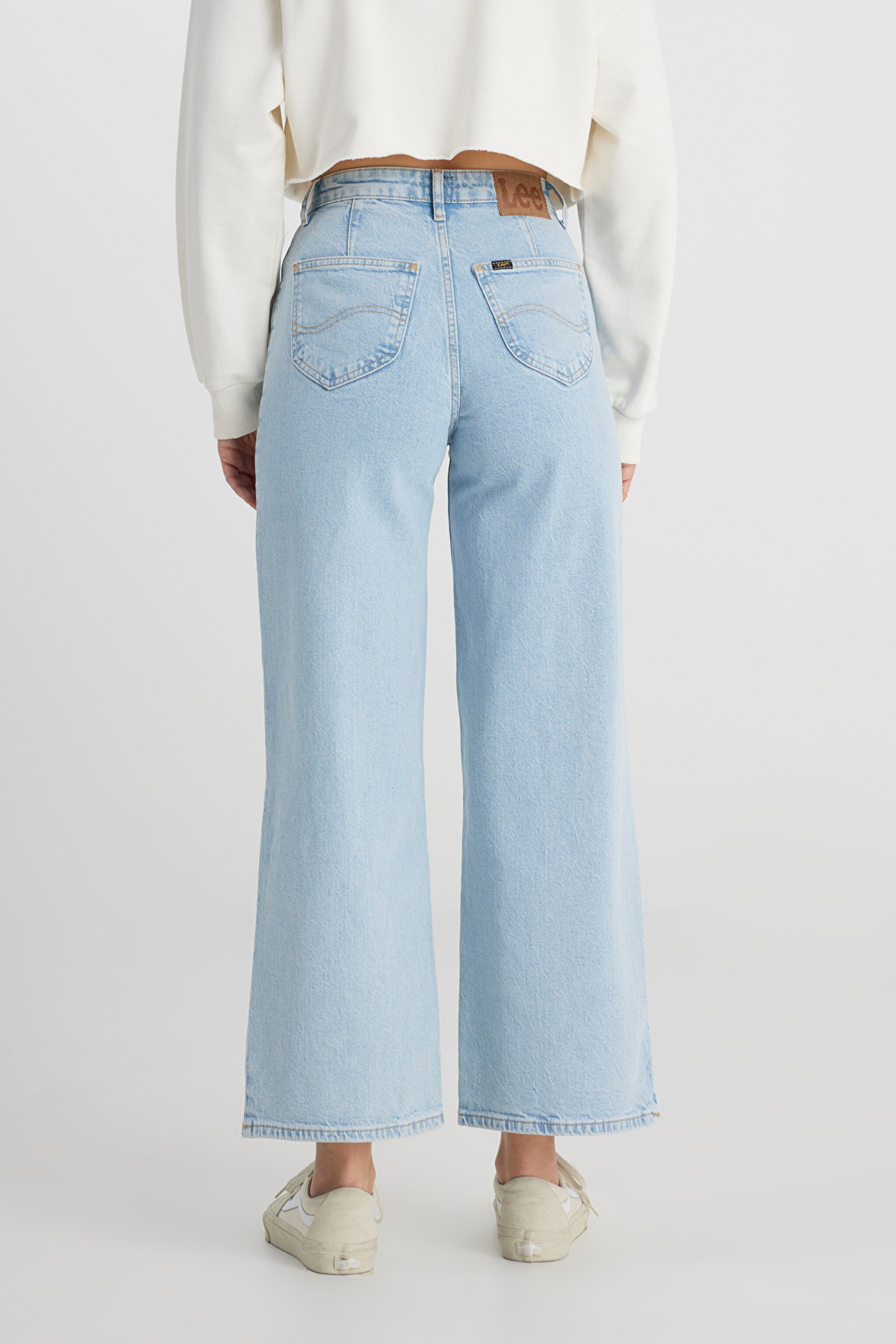 Stella A Line Fit Yüksek Bel Geniş Paça Esnek Jean Kot Pantolon - Light Alton-L31SMWJU (görsel 5)