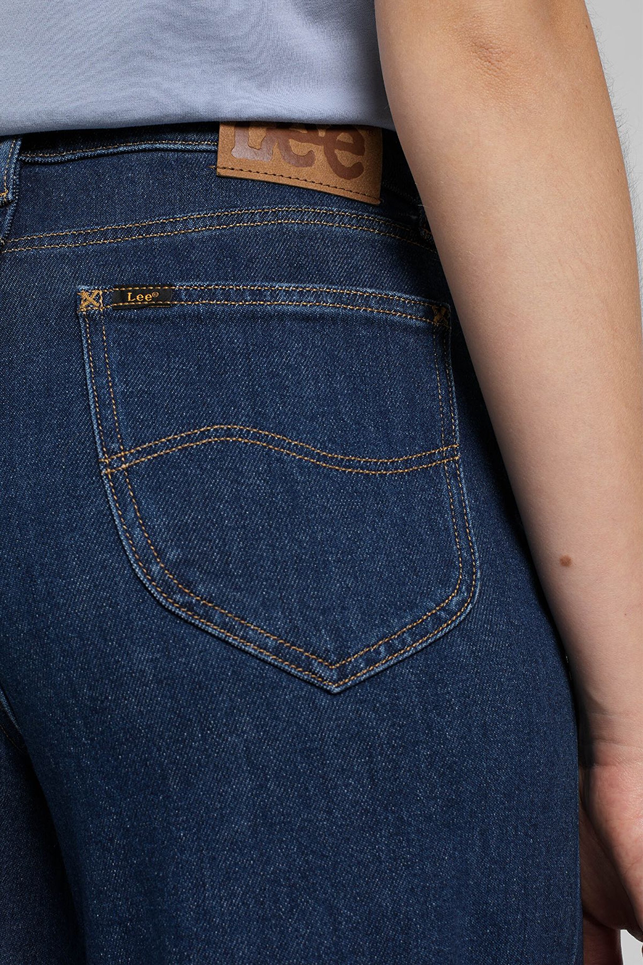 Drew Fit Çok Yüksek Bel Geniş Paça Esnek Jean Kot Pantolon - Dark Hydro-L32ABTKQ (görsel 5)