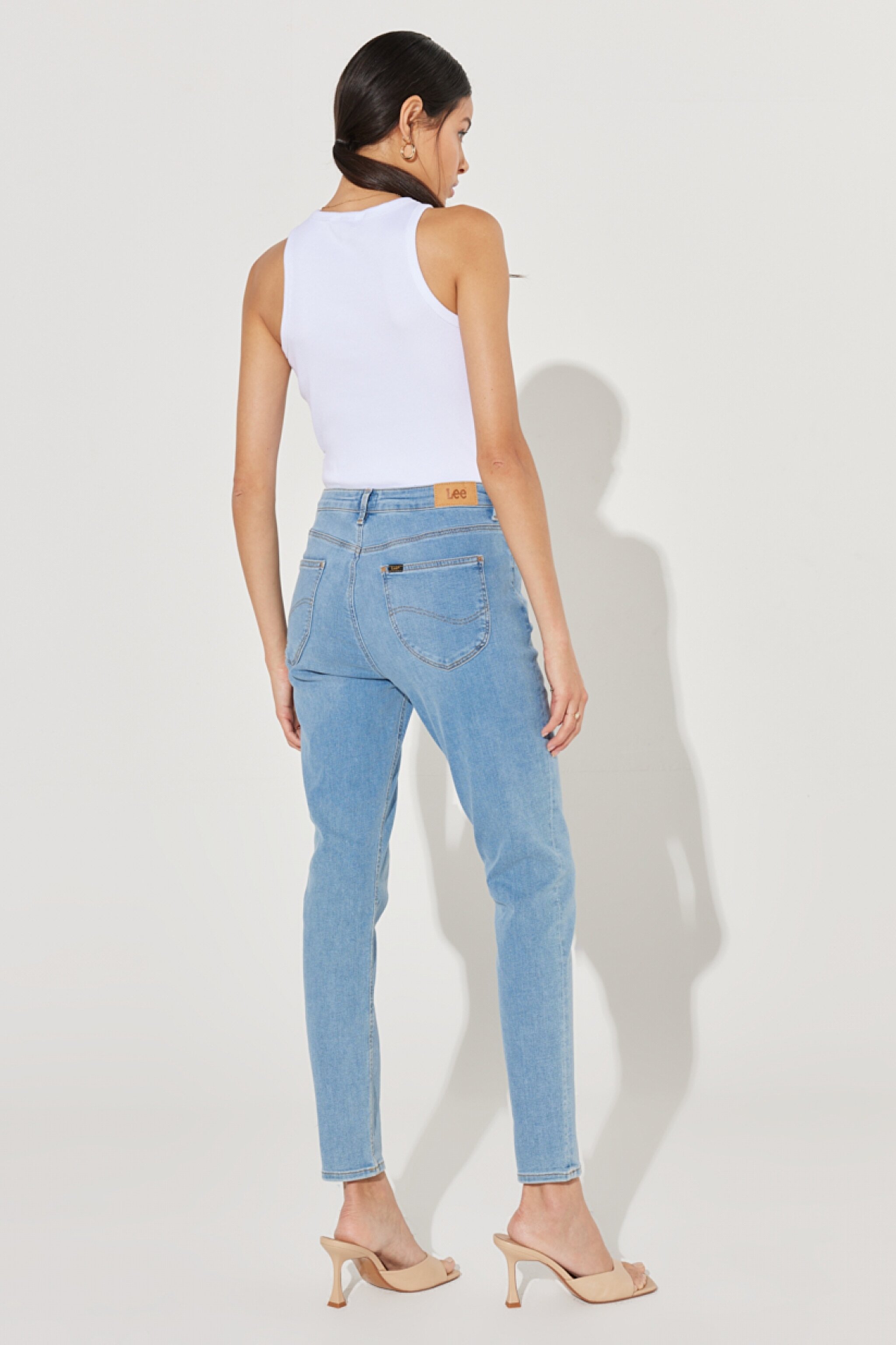 Forever Skinny Fit Dar Kesim Yüksek Bel Açık Mavi Esnek Jean Kot Pantolon - Morning Walk-L32S006B44 (görsel 6)