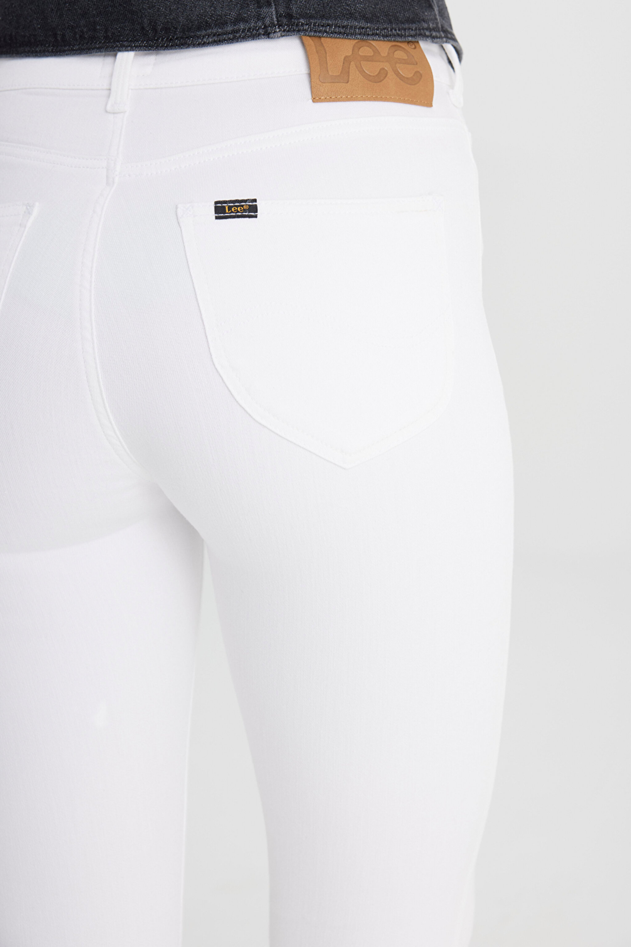 Skinny Fit Dar Kesim Yüksek Bel Çok Dar Paça Forever Fit Kırık Beyaz Jean Kot Pantolon - Bright White-L32S205043F65 (görsel 5)