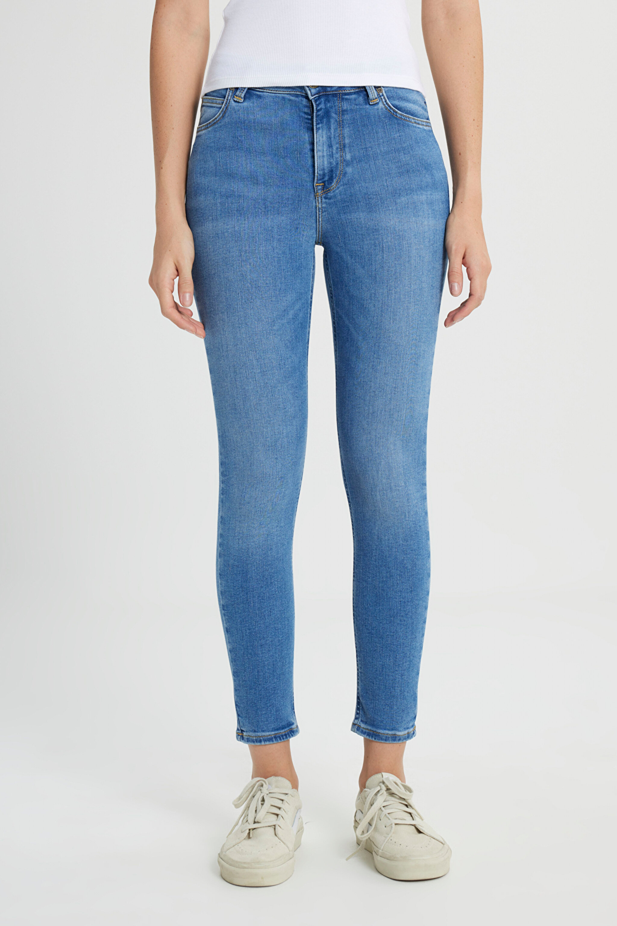 Forever Skinny Fit Dar Kesim Yüksek Bel Esnek Jean Kot Pantolon - In A Trance-L32SOVD44 (görsel 3)