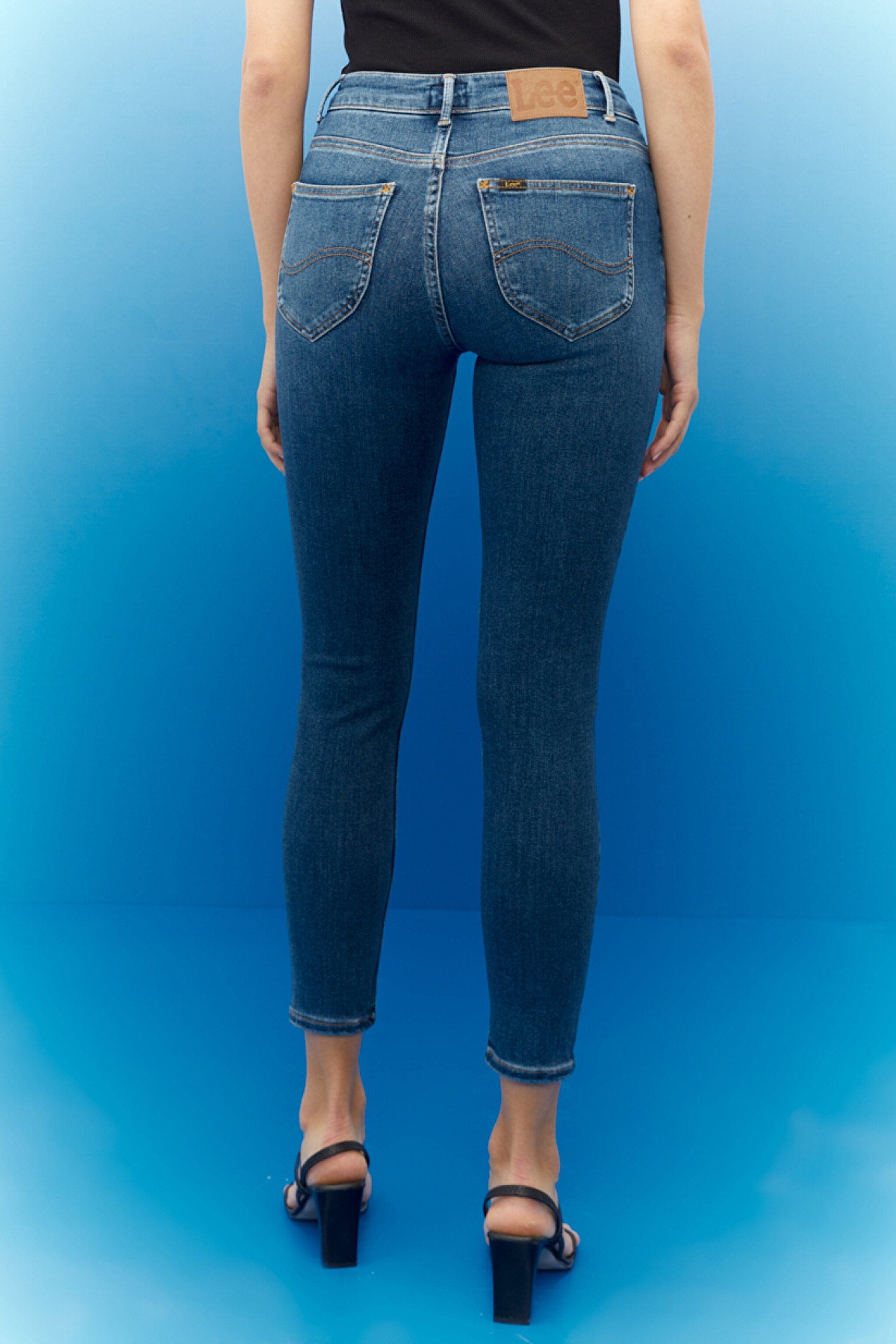 Forever Skinny Fit Dar Kesim Yüksek Bel Jean Kot Pantolon - Dark Subtle Worn-L32SOVPE (görsel 6)