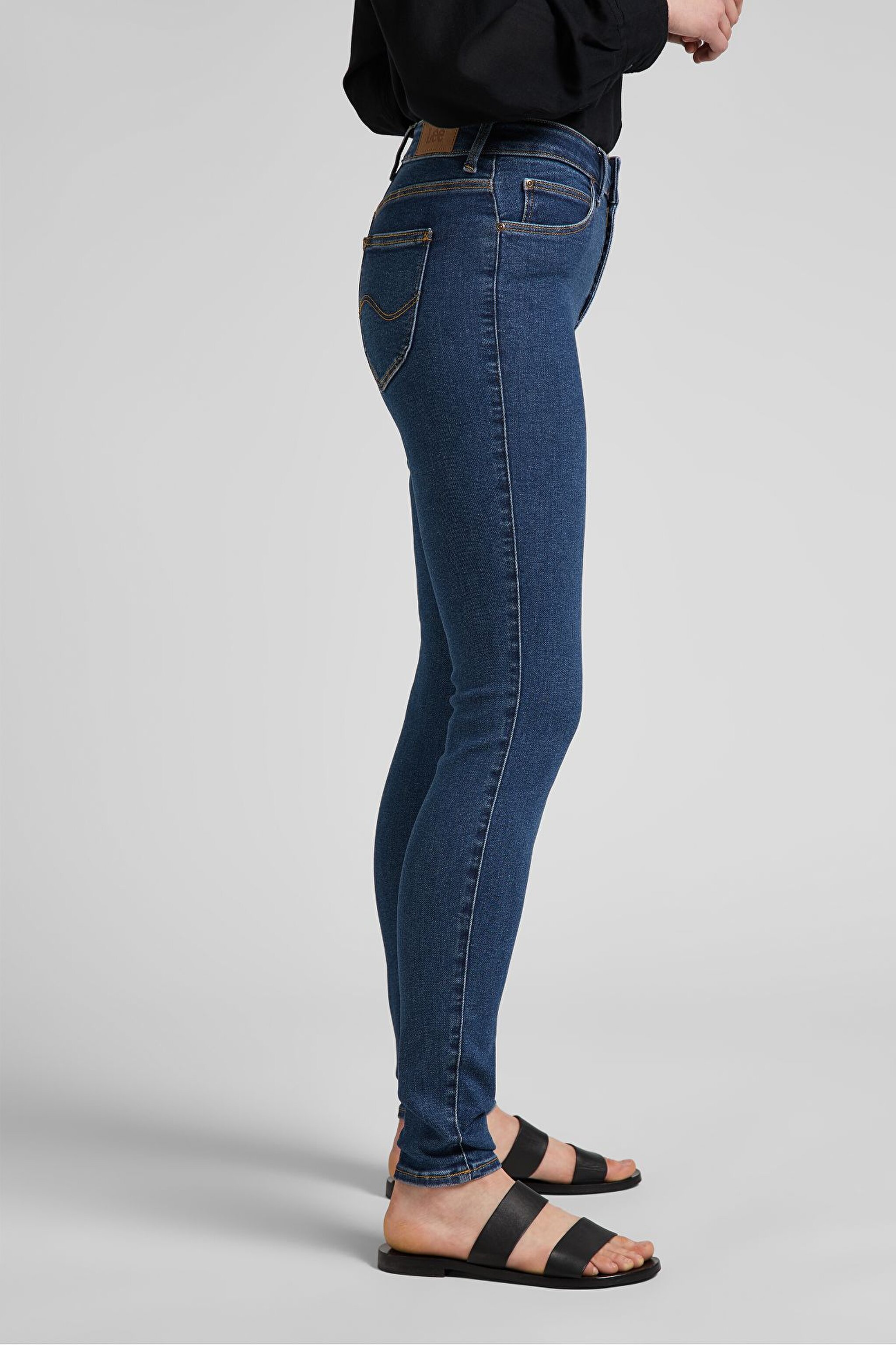 Forever Skinny Fit Dar Kesim Yüksek Bel Jean Kot Pantolon - Clean Riley-L32SOVWD (görsel 3)