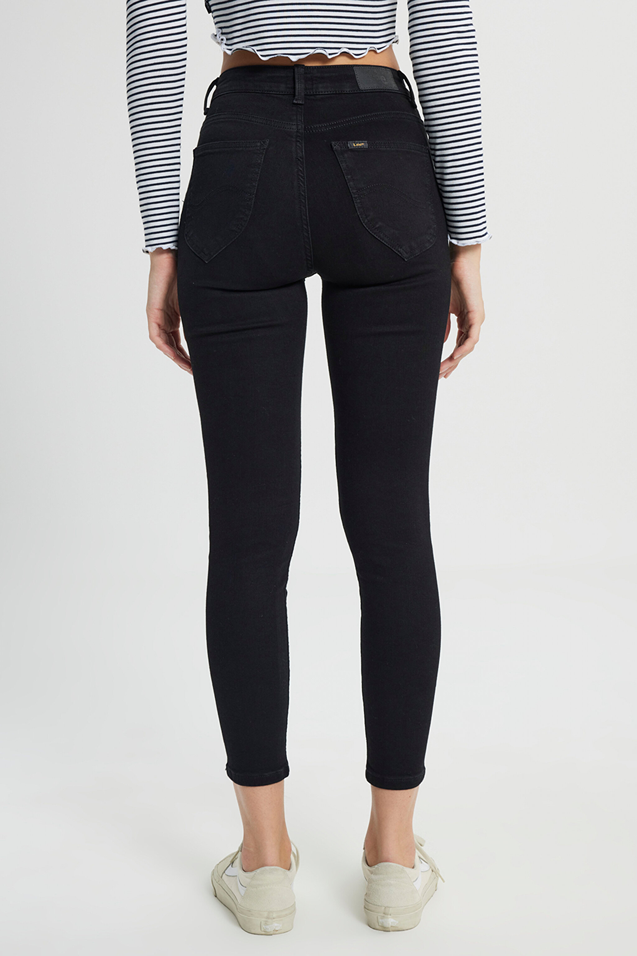 Forever Skinny Fit Dar Kesim Yüksek Bel Jean Kot Pantolon - Black Avery-L32SOZVT (görsel 5)