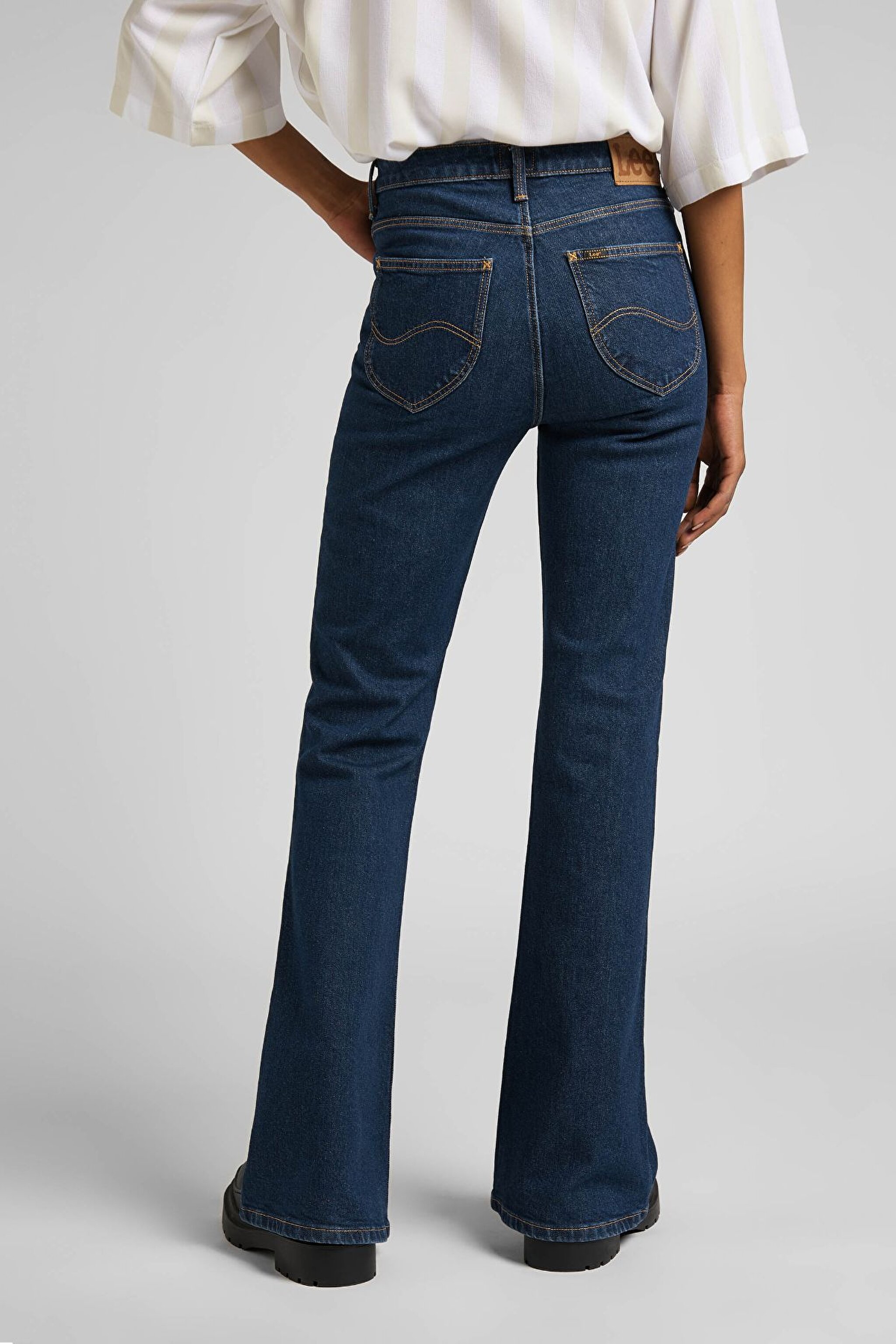 Breese Flare Fit Yüksek Bel İspanyol Paça Esnek Jean Kot Pantolon - That'S Right-L32YBKKK (görsel 4)
